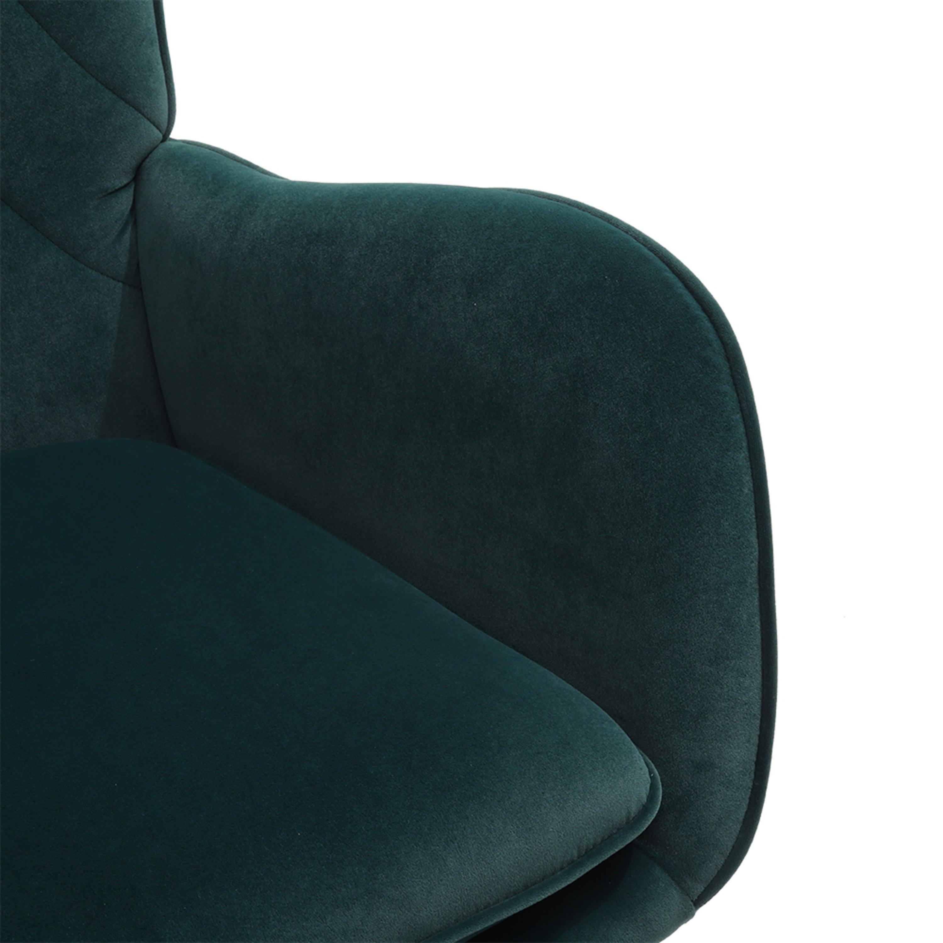 Green - Kabinet UK - Modern Upholstered Rocking Chair Green - 7