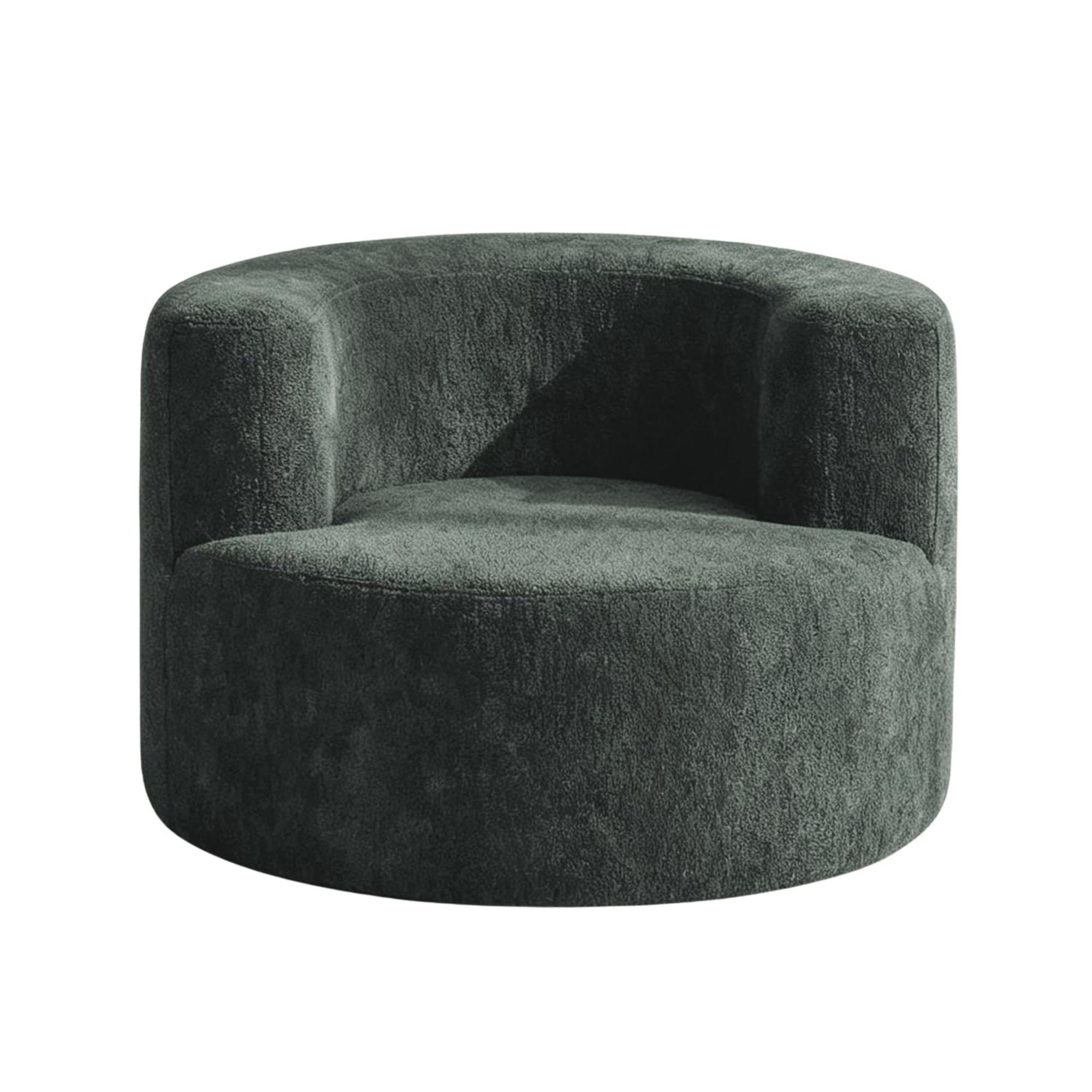 Green - Urban Meuble - Adult Velour Lazy Sofa Chair Comfy Lounge Seat - 5