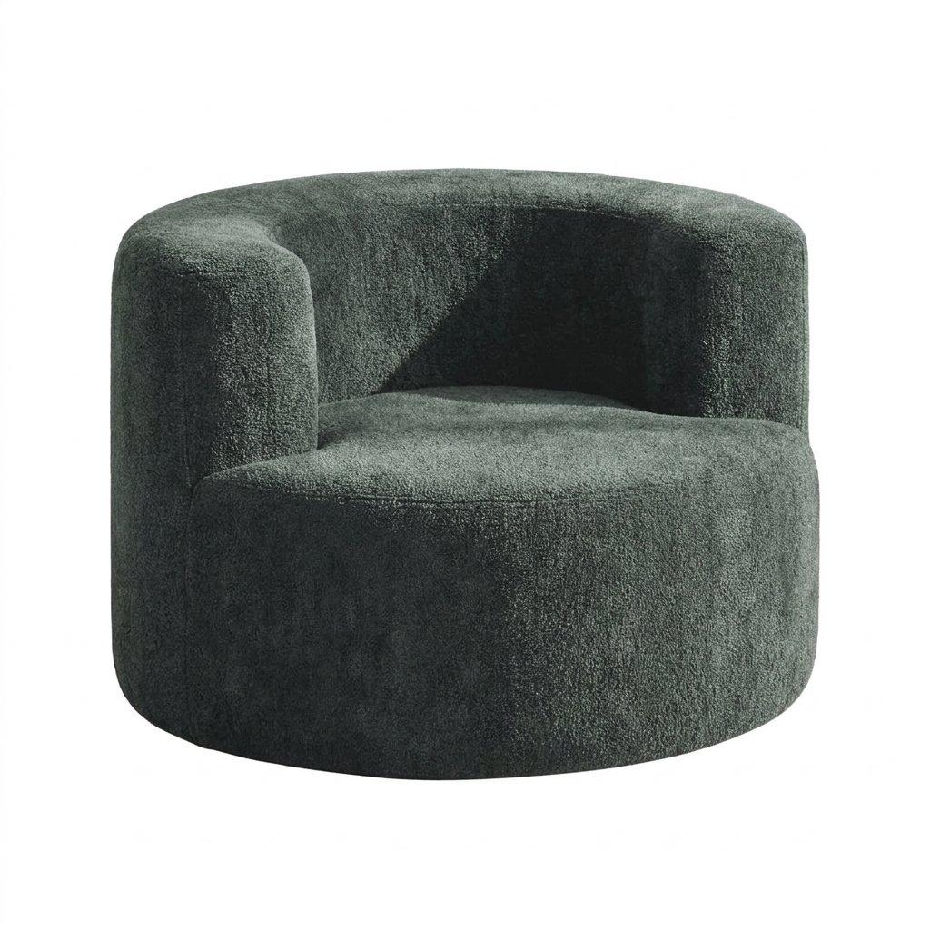 Green - Urban Meuble - Adult Velour Lazy Sofa Chair Comfy Lounge Seat - 9