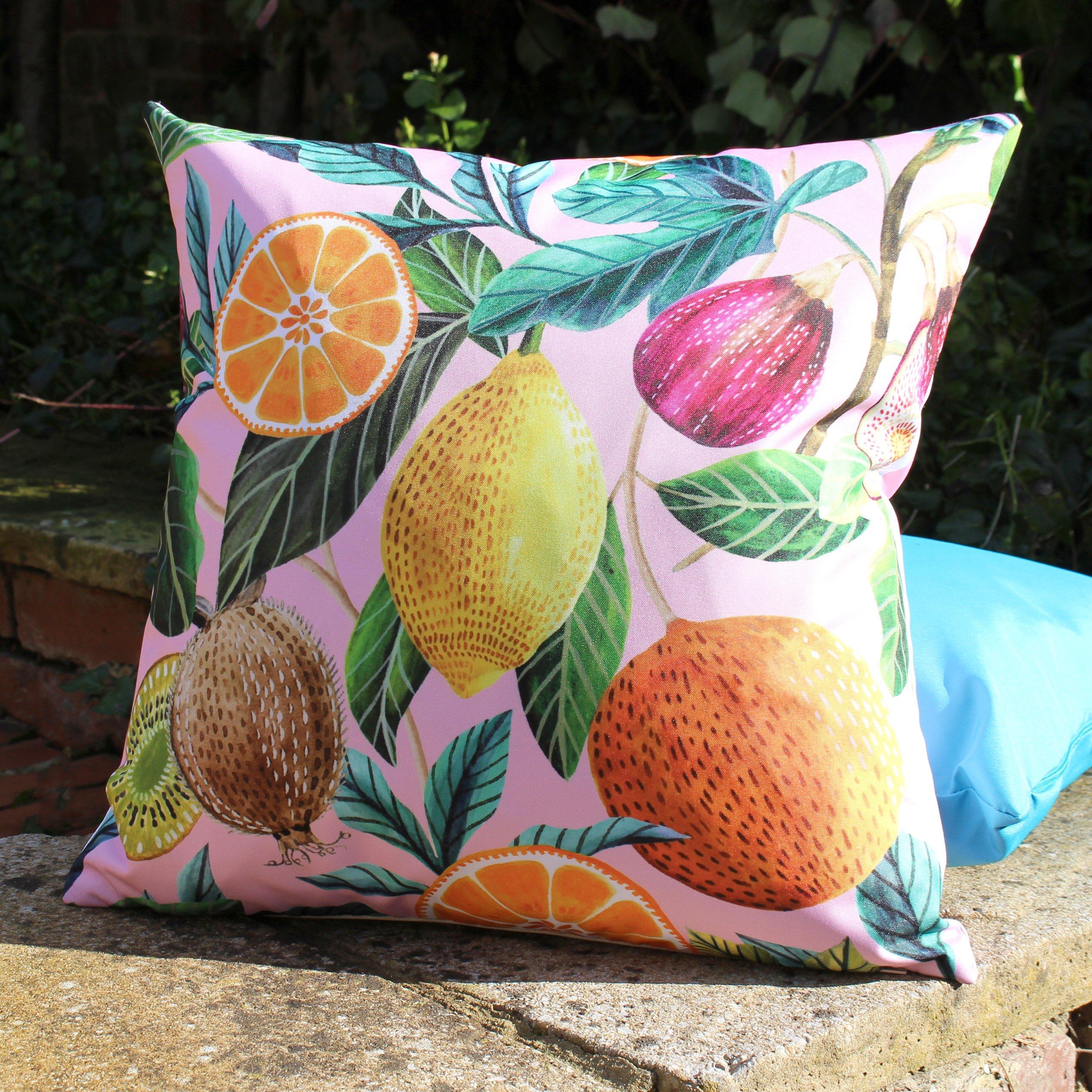 Multicolour - Evans Lichfield - Citrus Outdoor Cushion - 4