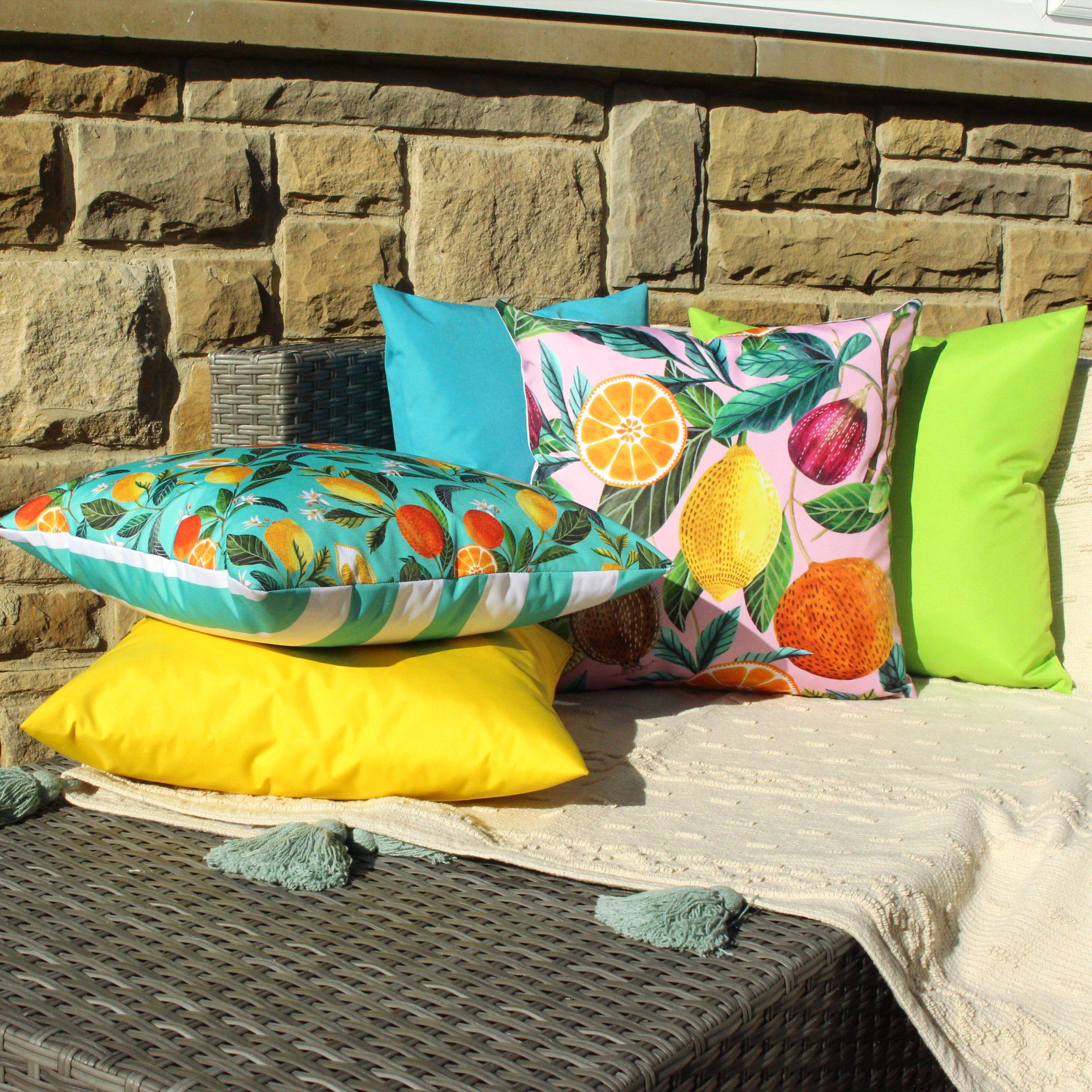 Multicolour - Evans Lichfield - Citrus Outdoor Cushion - 5