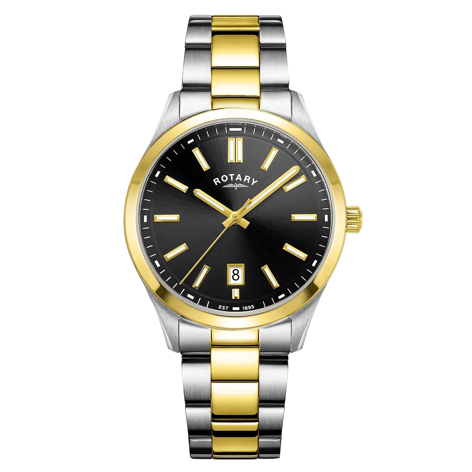 Silver & Gold - Rotary - Mens Heritage Two Tone SS Bracelet Watch - 1
