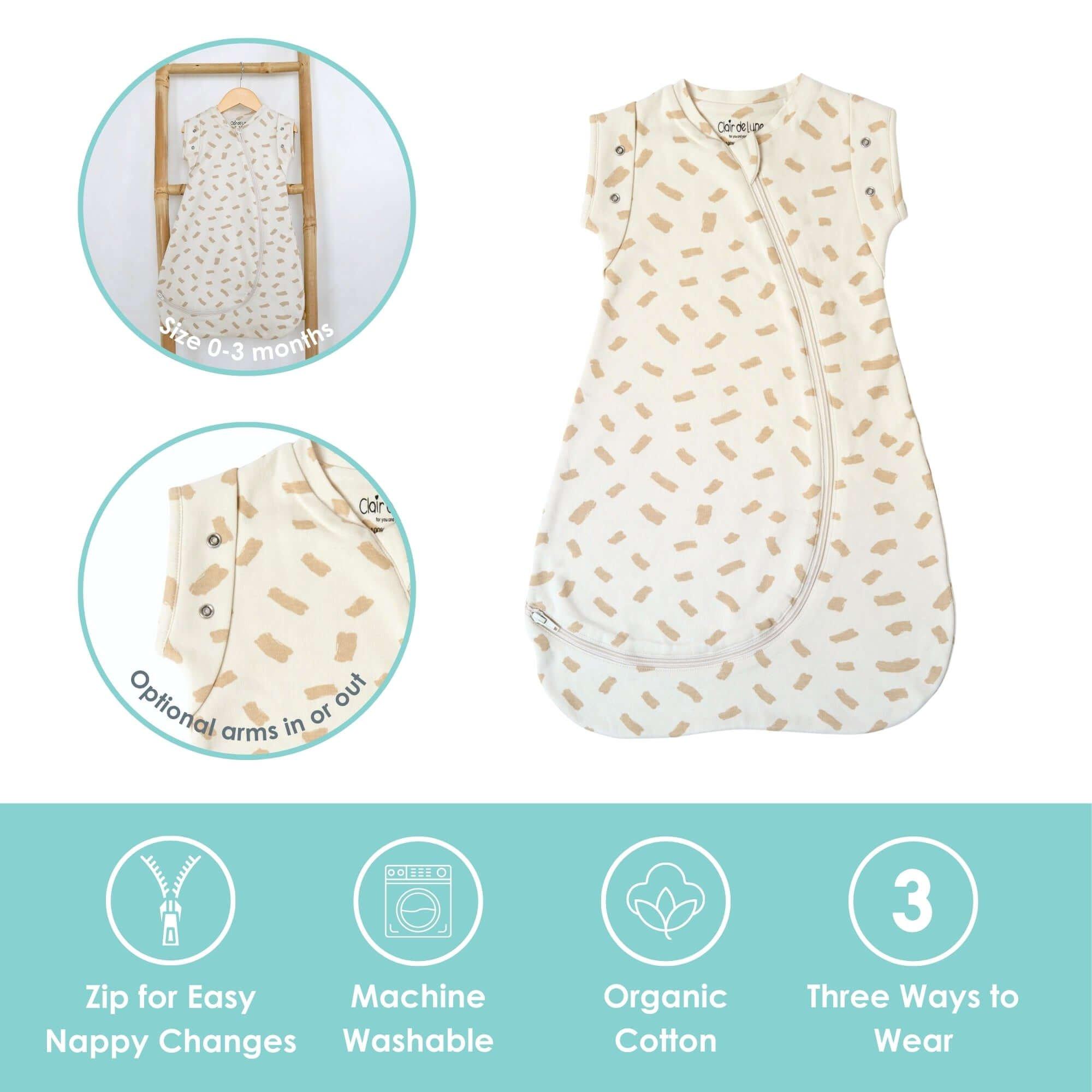 Multi - Clair De Lune - Little Dreamers Luxury Organic Swaddle Bag 0-3 Mon - 3