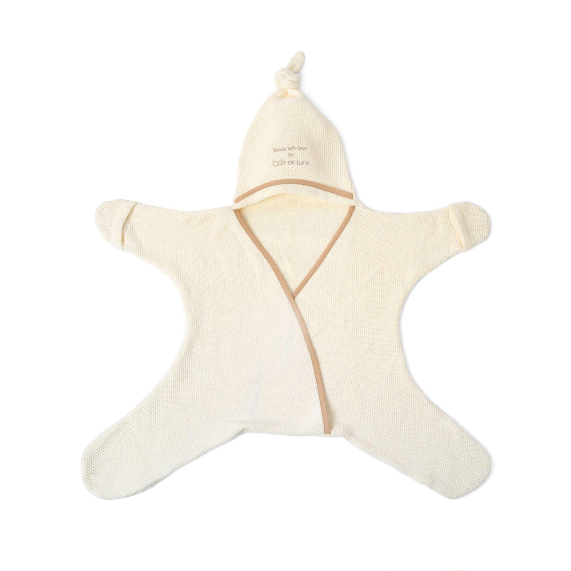 Cream - Clair De Lune - Breathable Star Mesh Organic Wrap 0-6 Months - 2