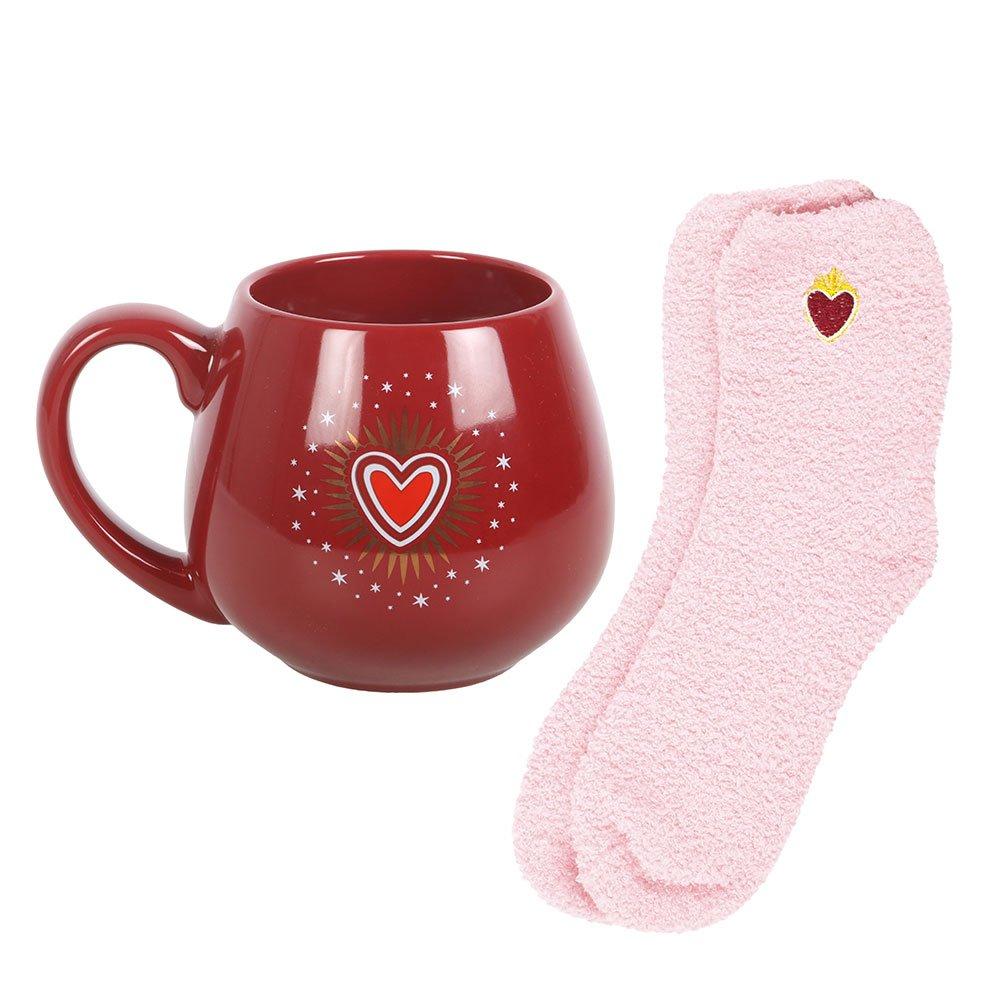 Red - Something Different - Sacred Heart Mug and Socks Set - 4