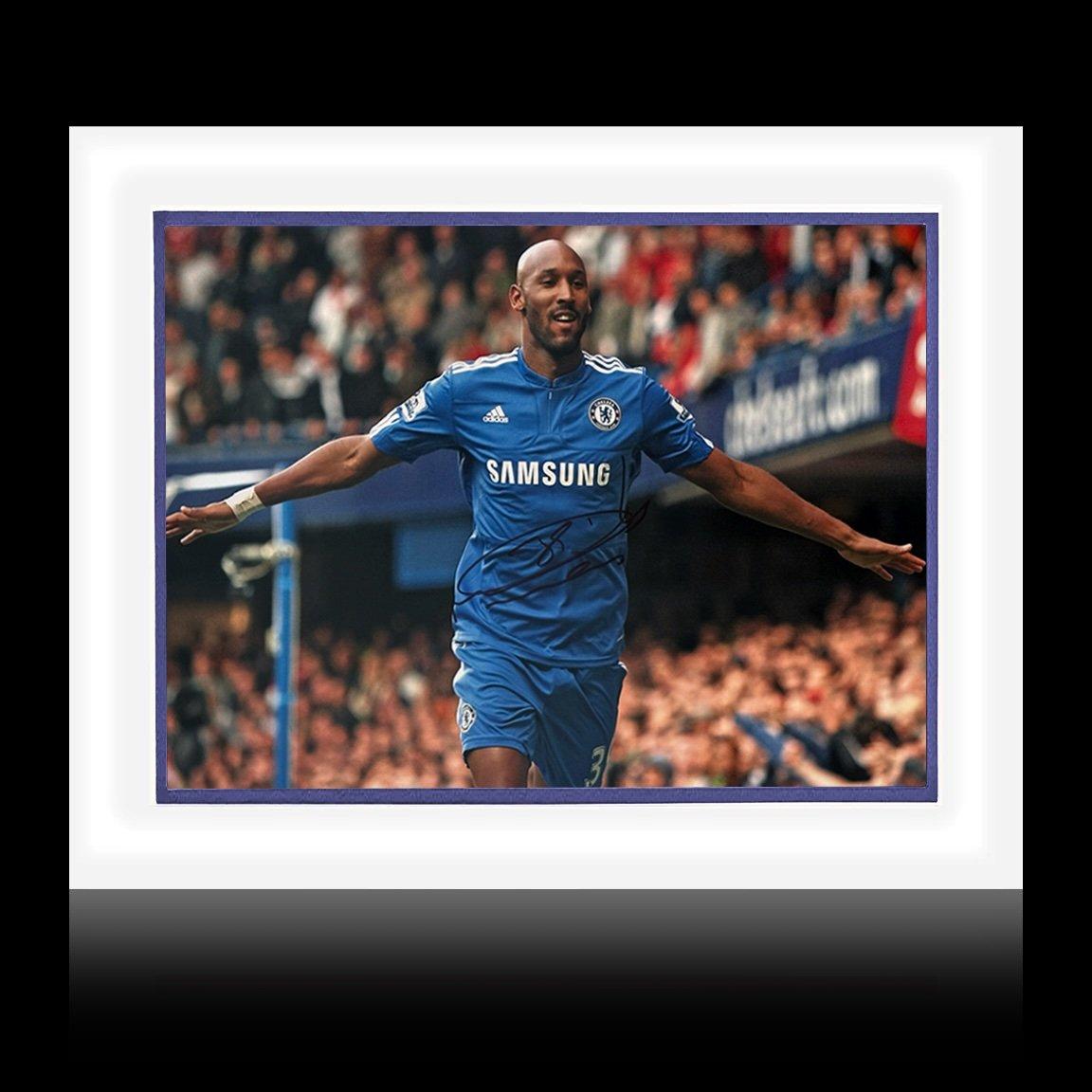 Blue - The Fan Cave - Nicolas  Anelka Signed Chelsea 16x12 Image - 1