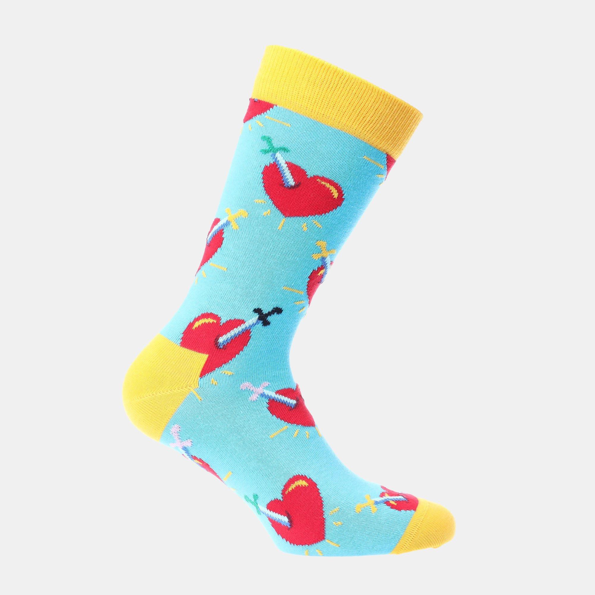 Turquoise - Happy Socks - Broken Heart Socks - 1