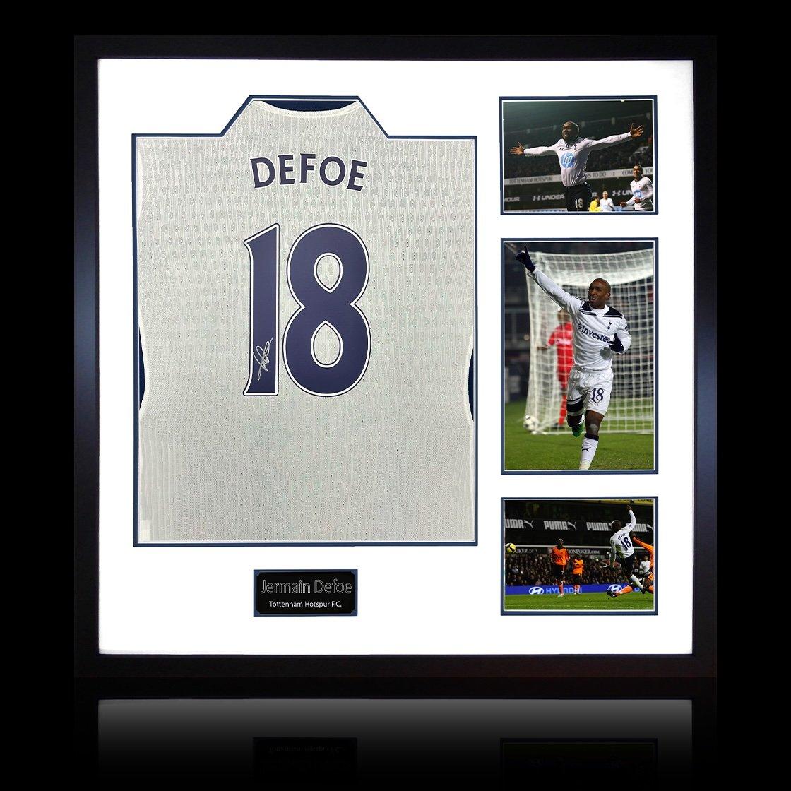 The Fan Cave  Jermain Defoe Signed Tottenham Hotspur Shirt Elite - White - 820mm x 82