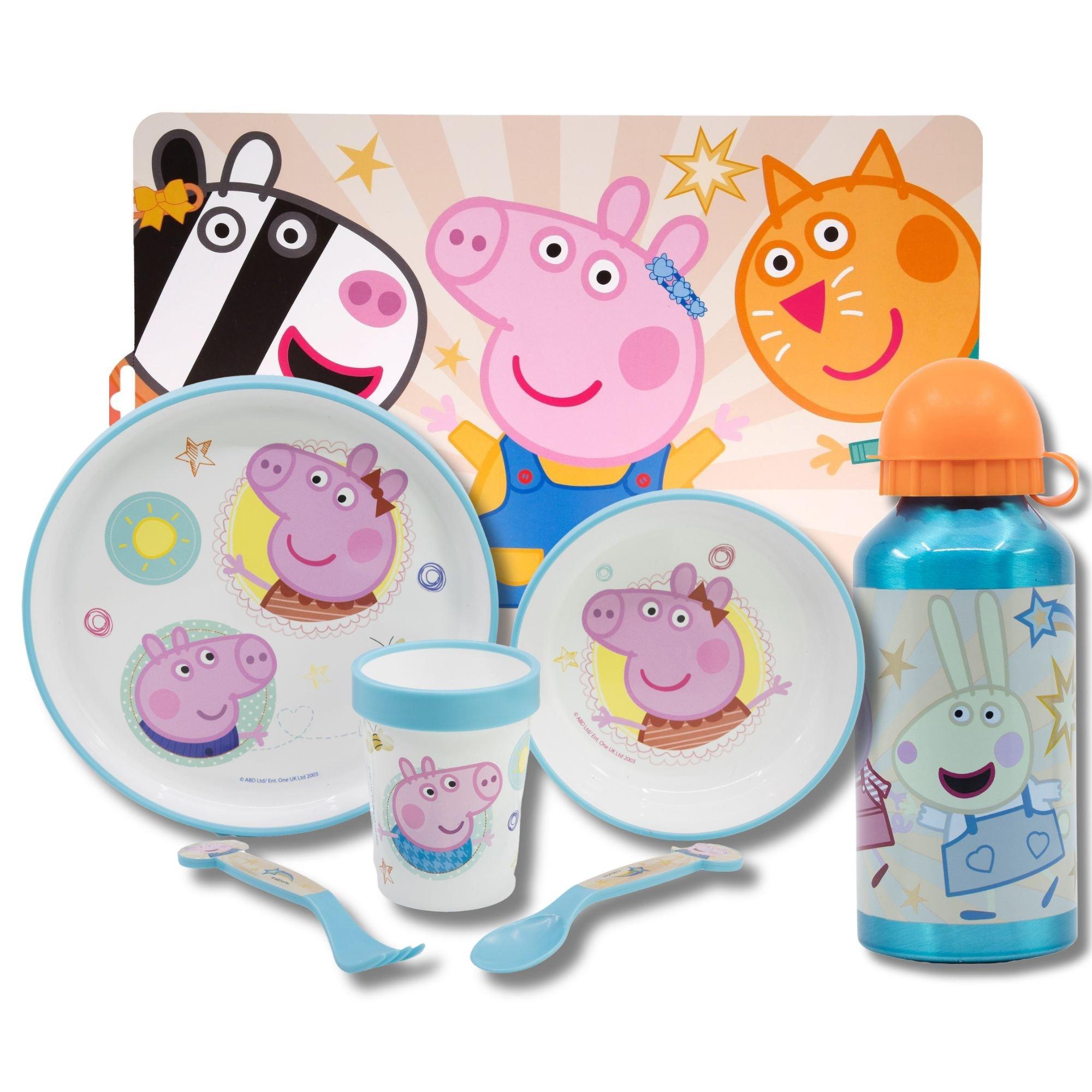 Blue - Peppa Pig - 3 Piece Dinner Set - 1