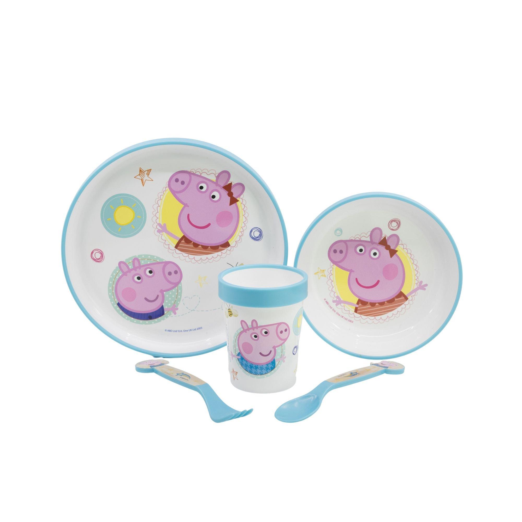 Blue - Peppa Pig - 3 Piece Dinner Set - 2