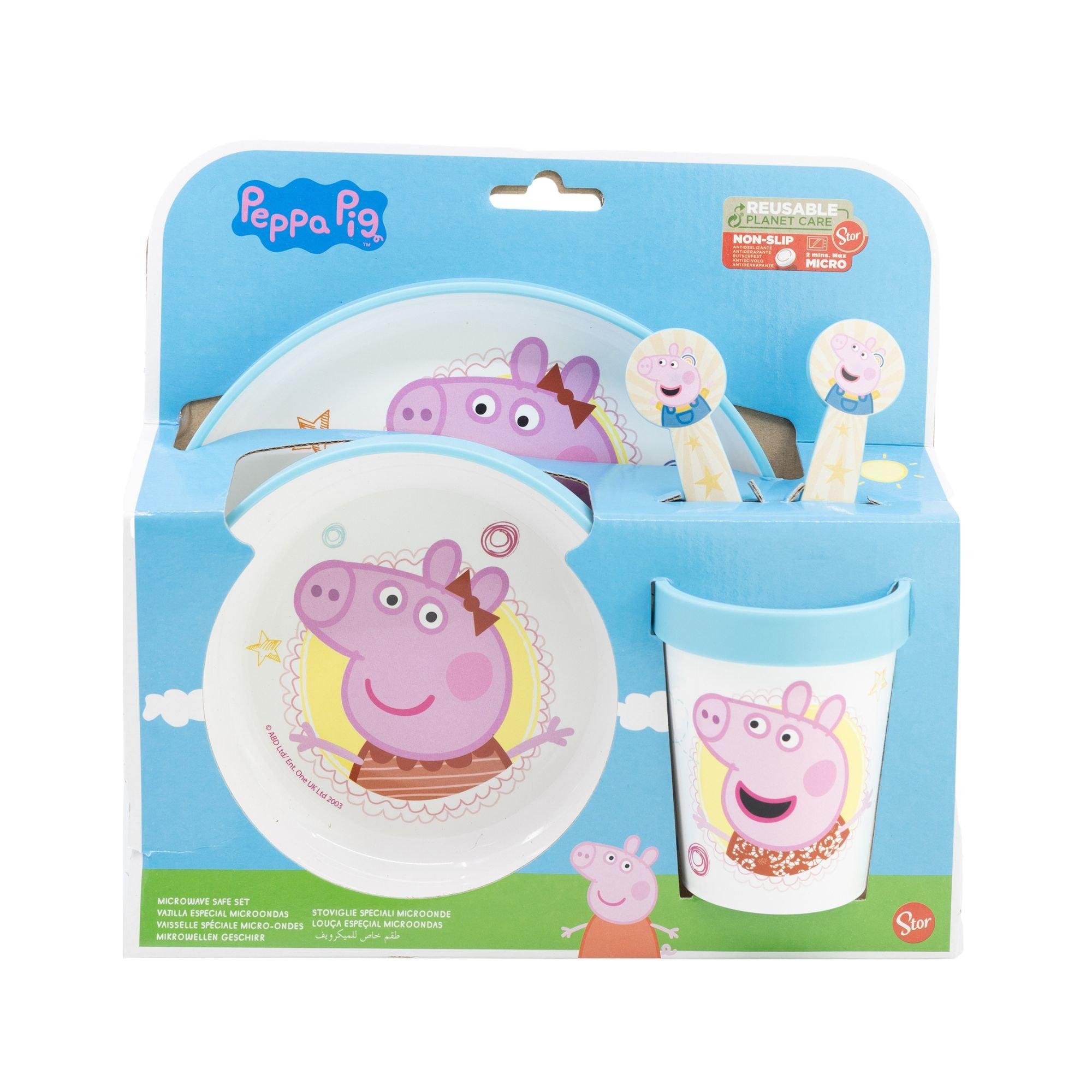Blue - Peppa Pig - 3 Piece Dinner Set - 3