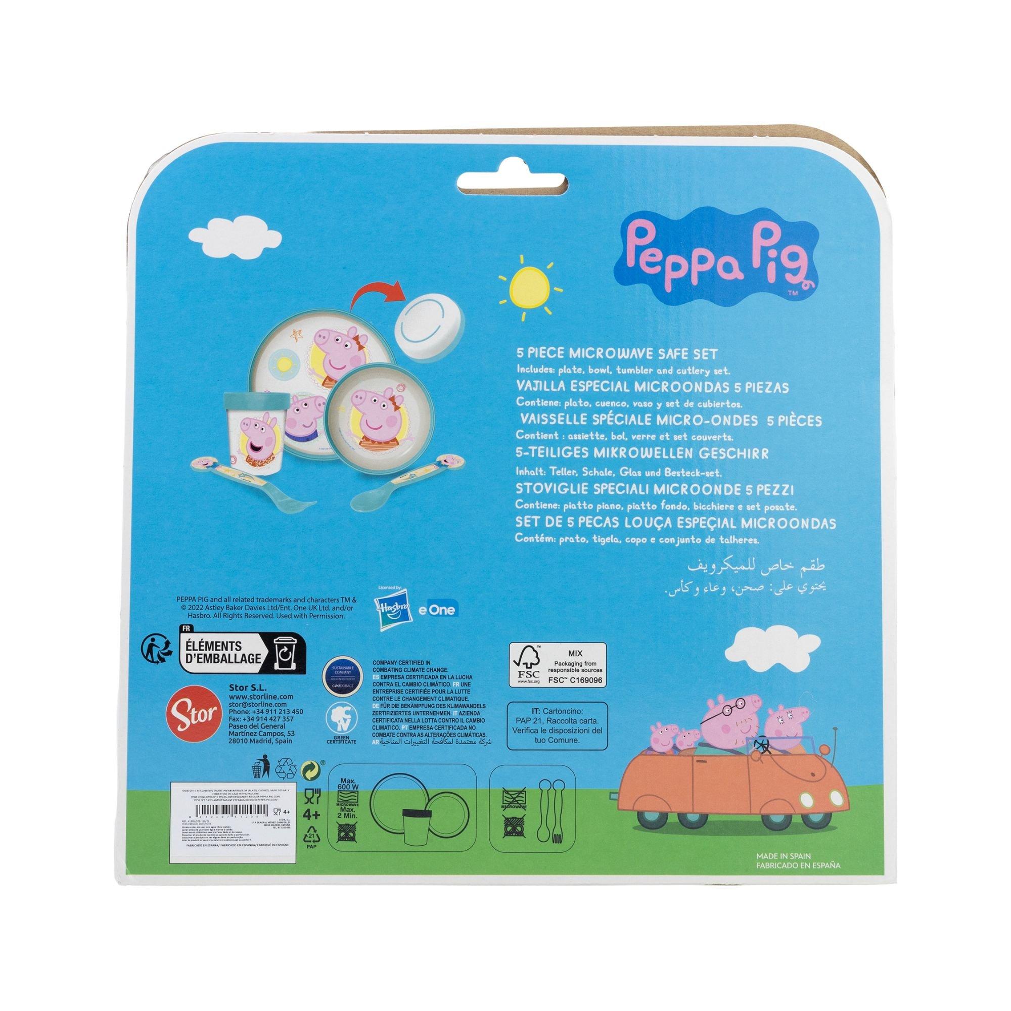 Blue - Peppa Pig - 3 Piece Dinner Set - 4