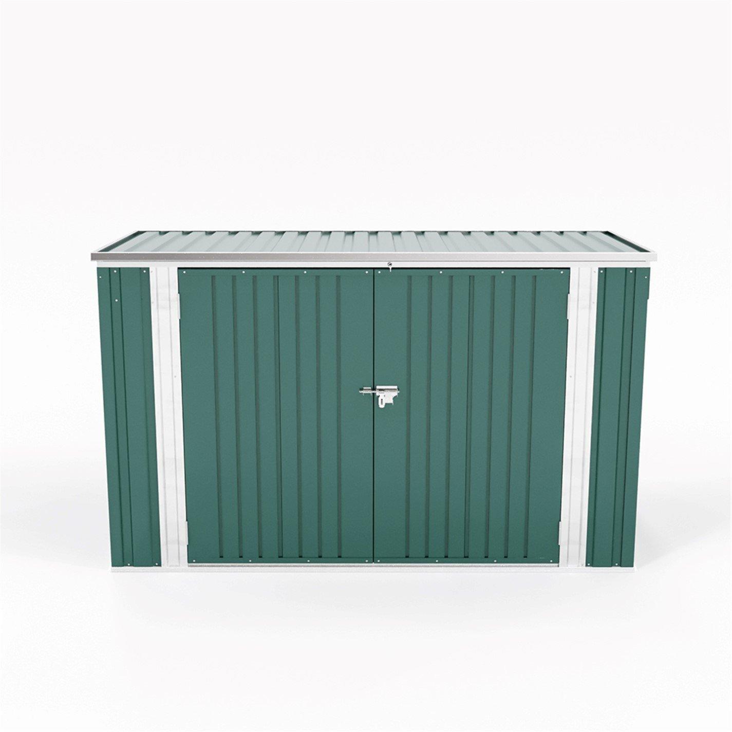 Green - Breeins - Outdoor 7x3Fts Metal Bike Storage Shed, Green - 2