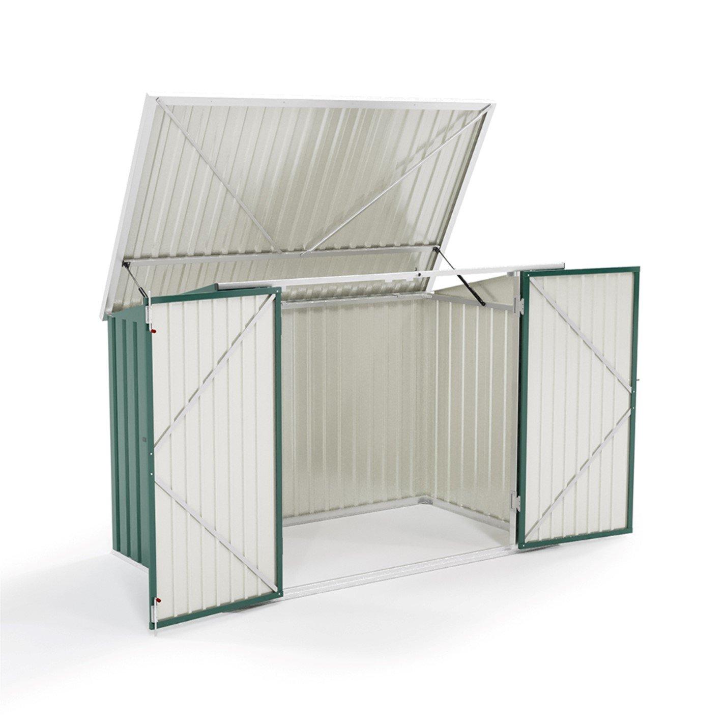 Green - Breeins - Outdoor 7x3Fts Metal Bike Storage Shed, Green - 4