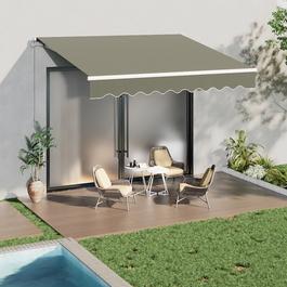 Breeins 300cm Retractable Patio Door Fabric Awning Grey