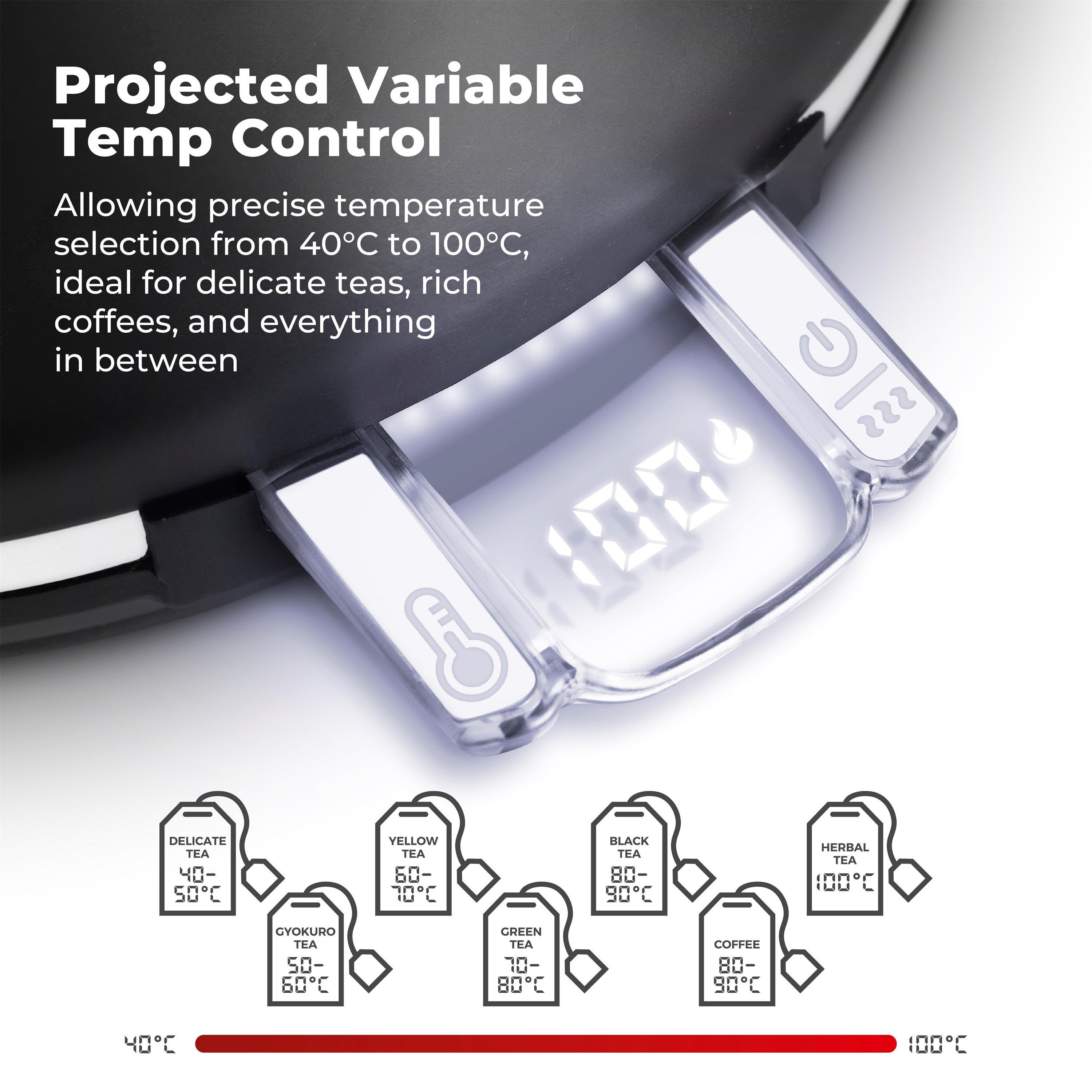 Black - Tower - Mirage 1.7L Variable Kettle Black with Chrome Trim - 3