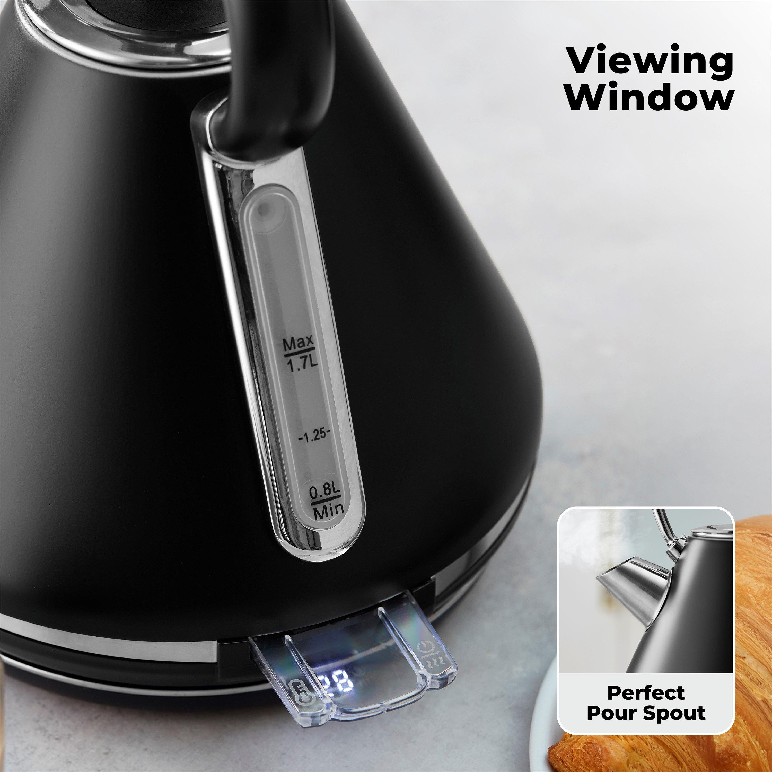 Black - Tower - Mirage 1.7L Variable Kettle Black with Chrome Trim - 4