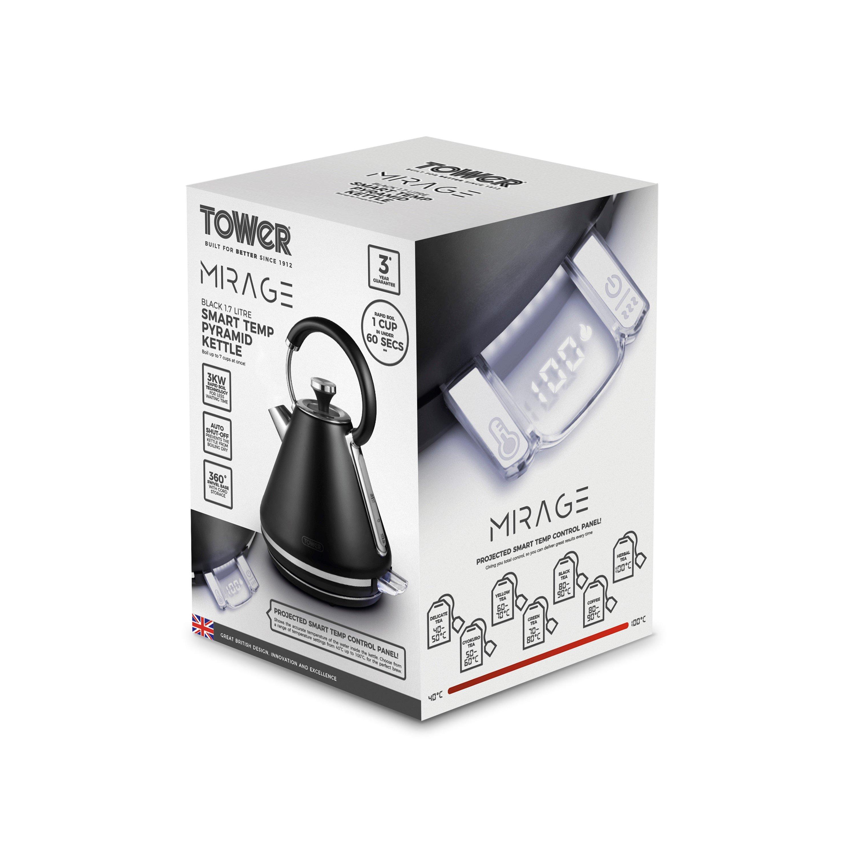 Black - Tower - Mirage 1.7L Variable Kettle Black with Chrome Trim - 10