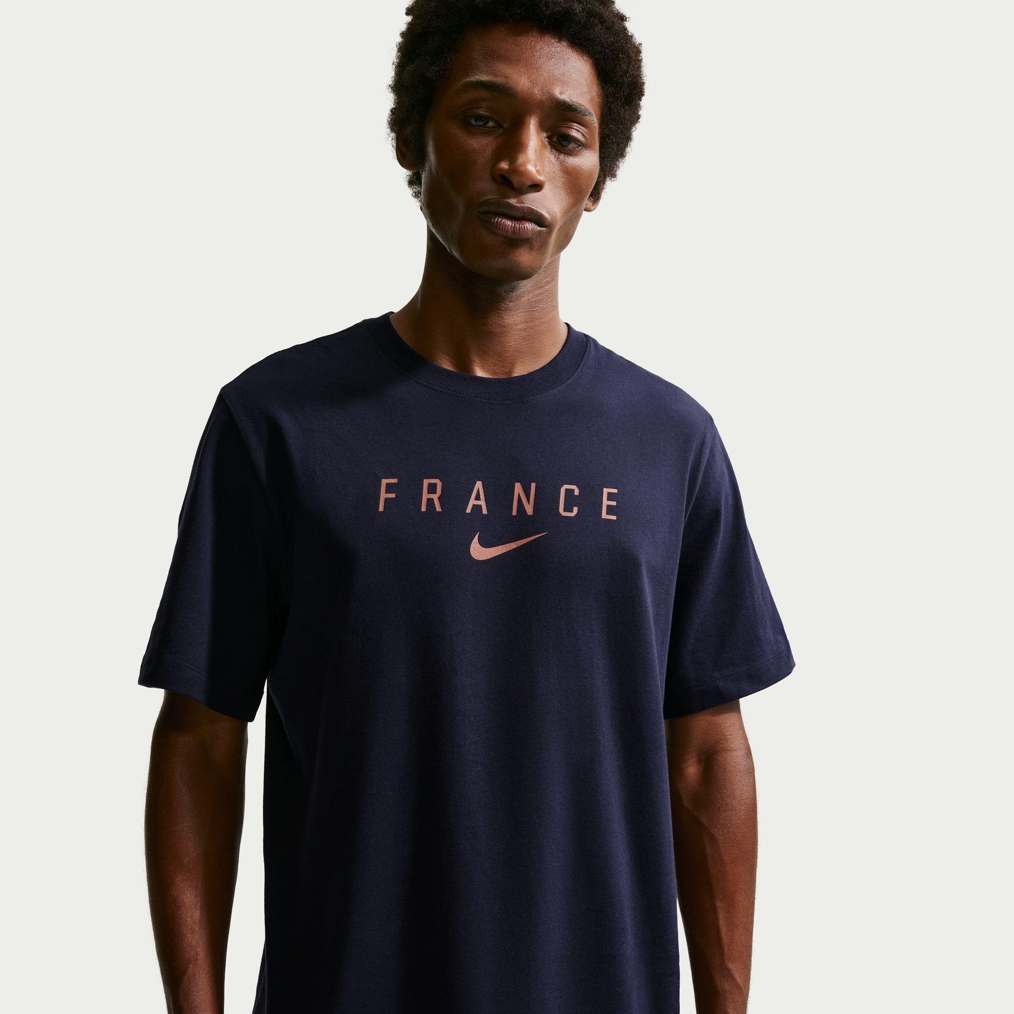 Navy/Gold - Nike - Men's France Short Sleeve T-Shirt - 1