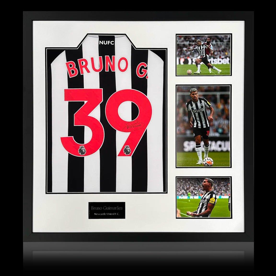 Black & White - The Fan Cave - Bruno Guimaraes Signed NewcastleUnited 23-24 Shirt - 1