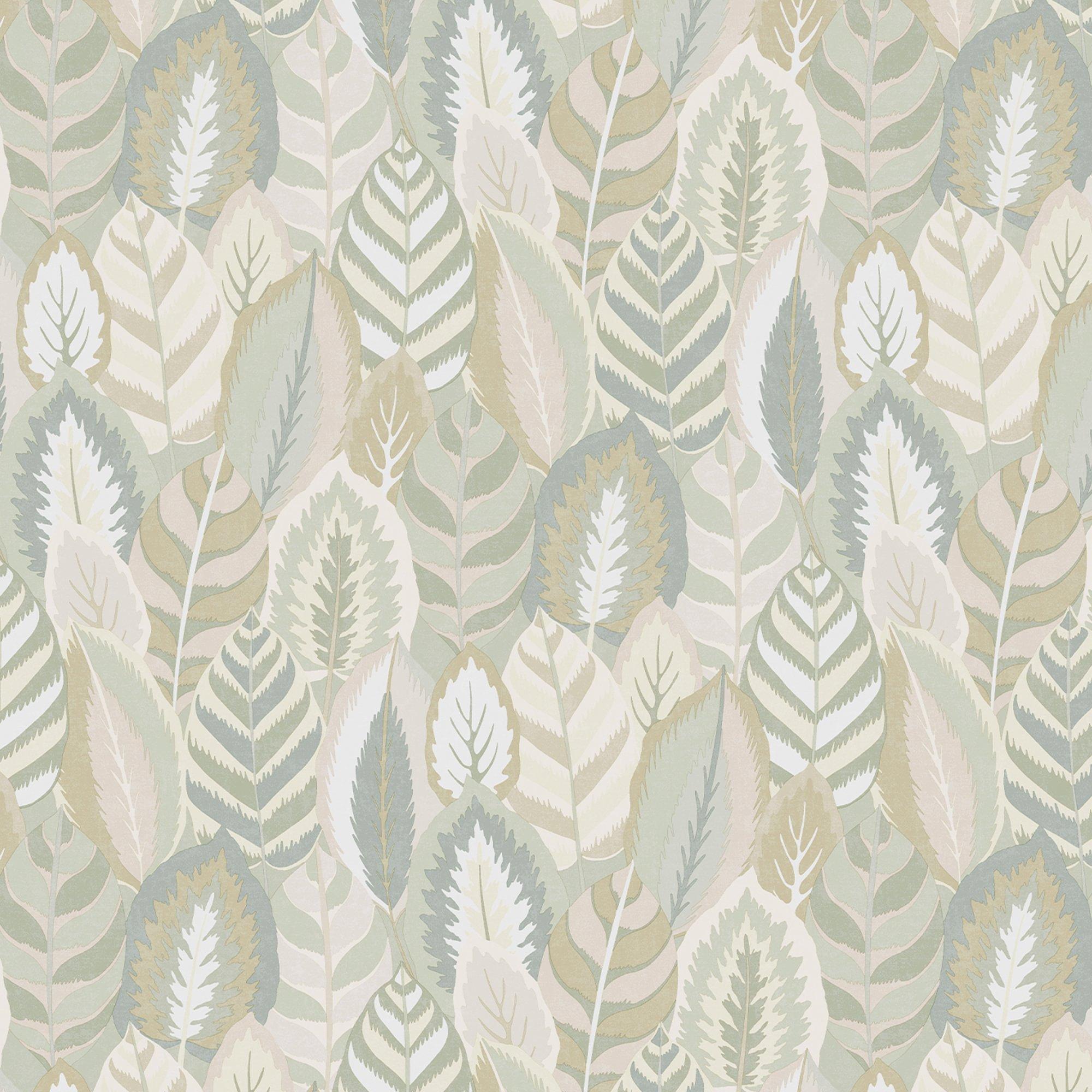 Sage - Sublime - Arty Leaves Sage Wallpaper - 5