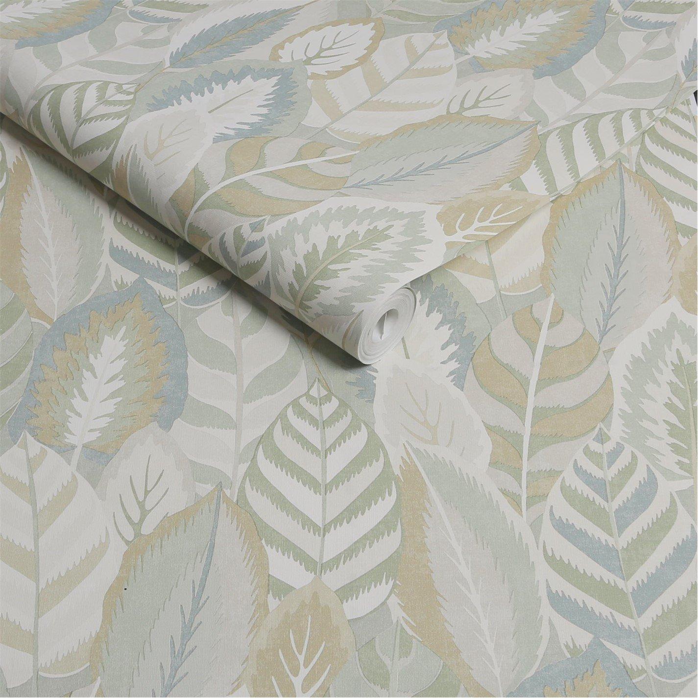 Sage - Sublime - Arty Leaves Sage Wallpaper - 4