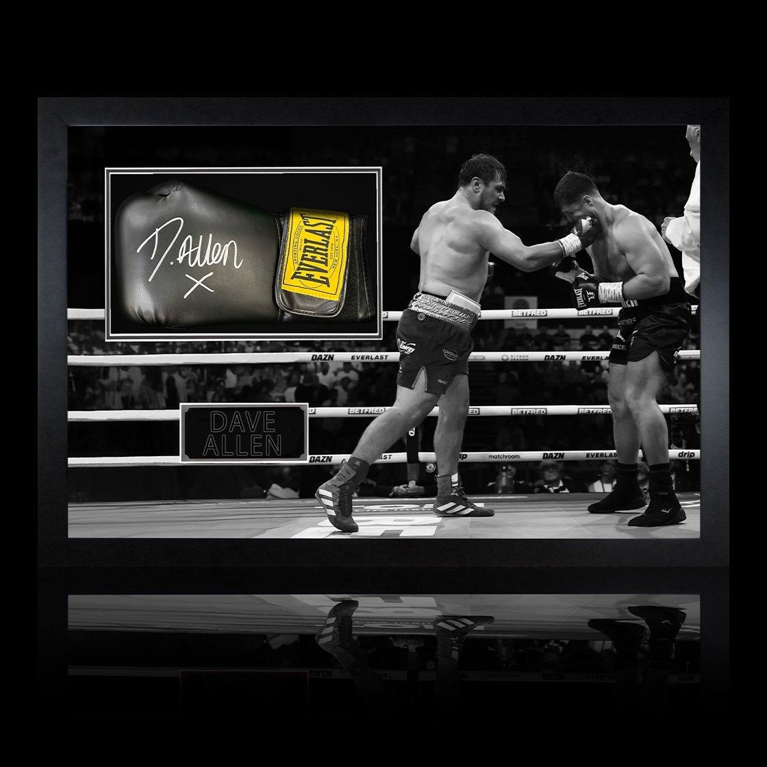 The Fan Cave  Dave Allen Signed Glove Iconic Frame Black - 690mm x 48