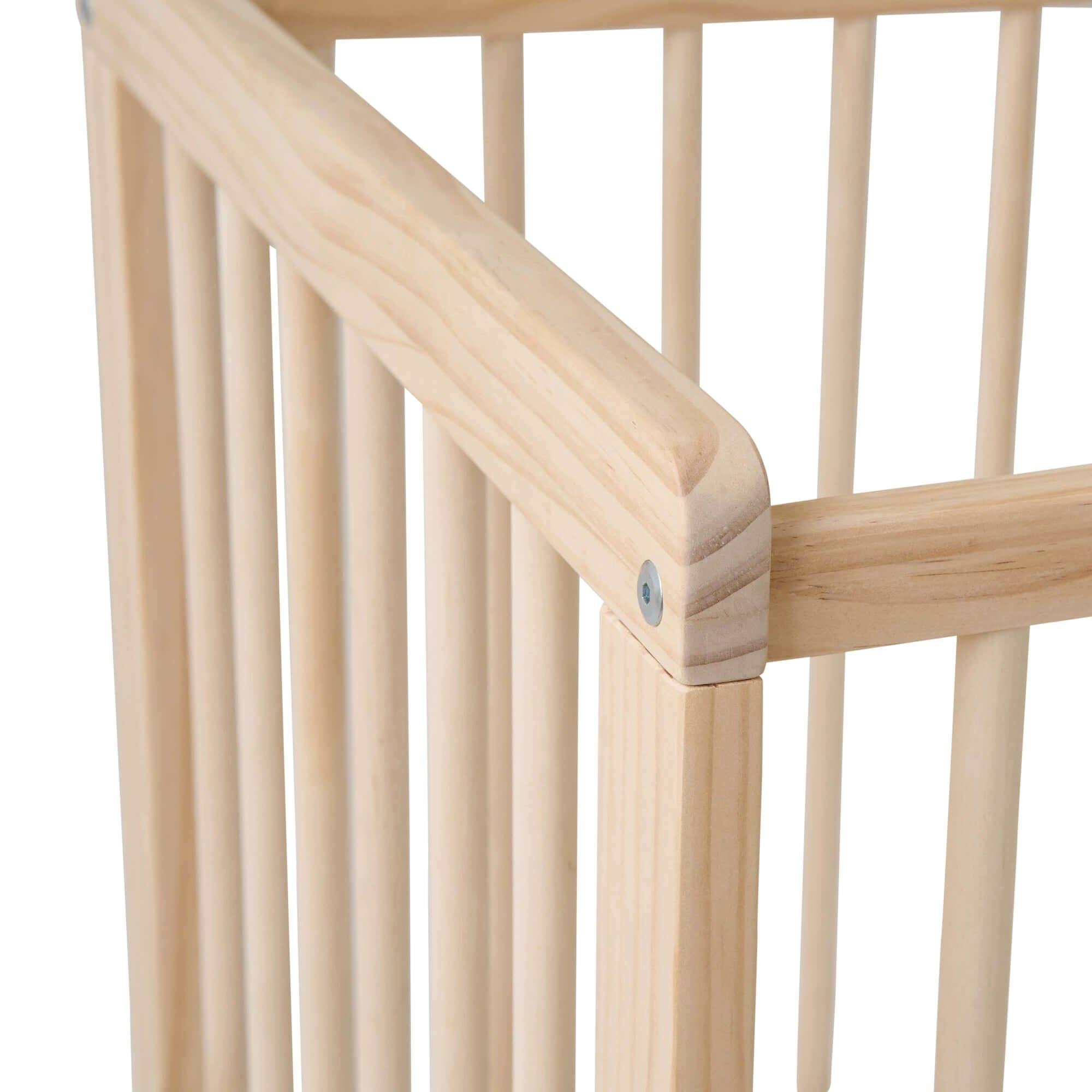 Natural - Clair De Lune - East Coast Space Saver Cot with Mattress - Natural - 3