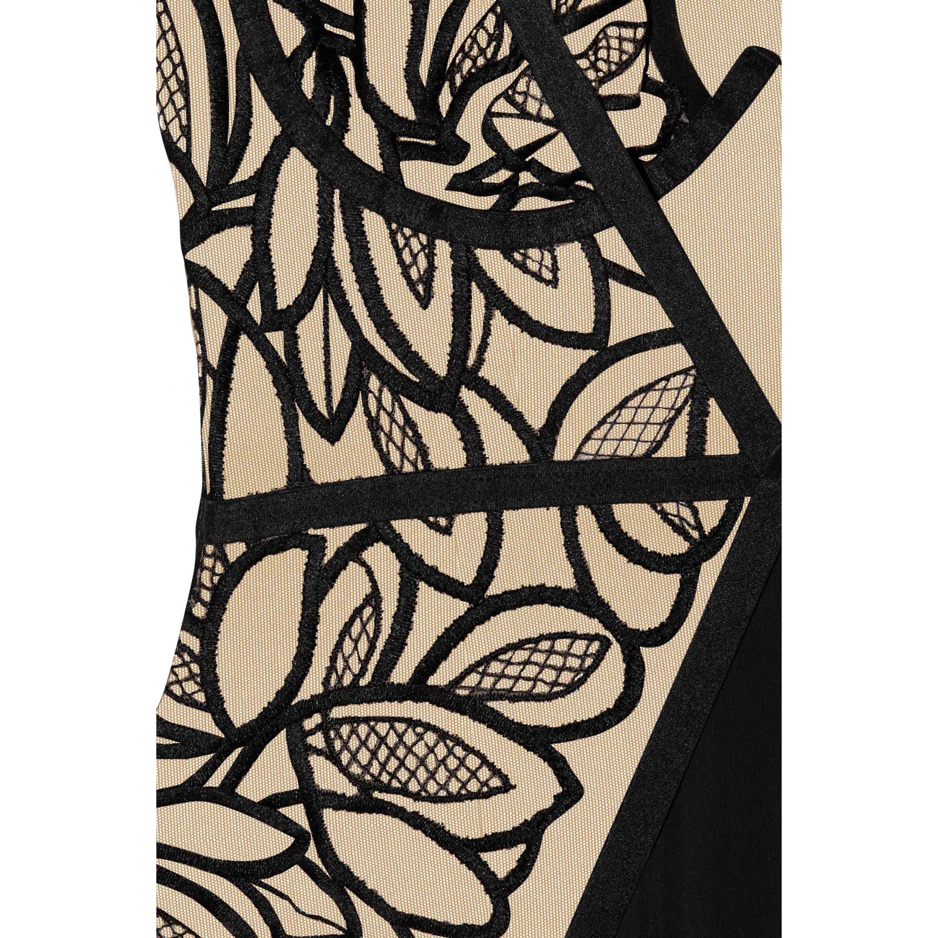 Black - Wolf and Whistle - Lilith Black Graphic Embroidery Bra - 5