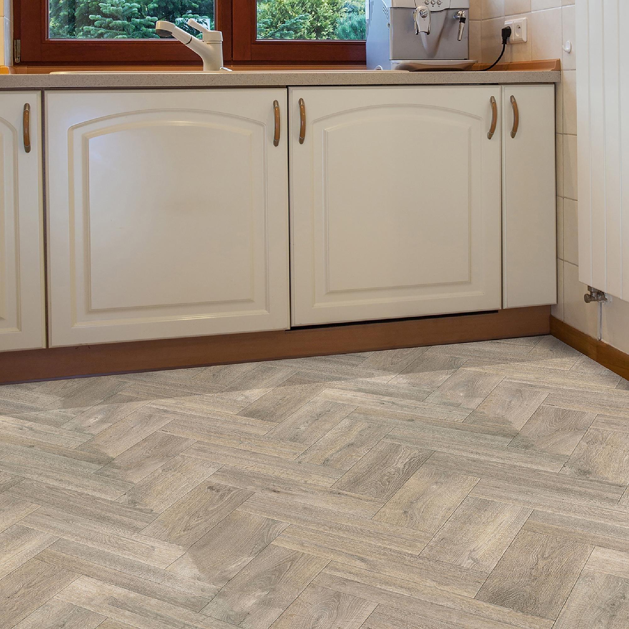 Natural - Homemaker - Vinyl Herringbone Flooring Natural - 1