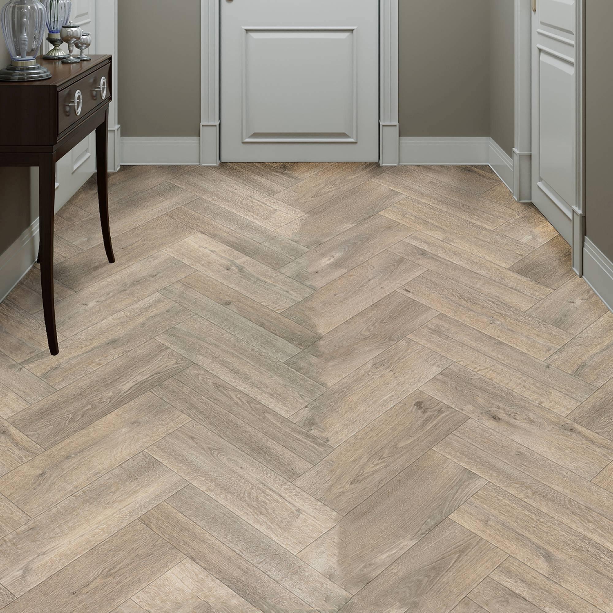 Natural - Homemaker - Vinyl Herringbone Flooring Natural - 2