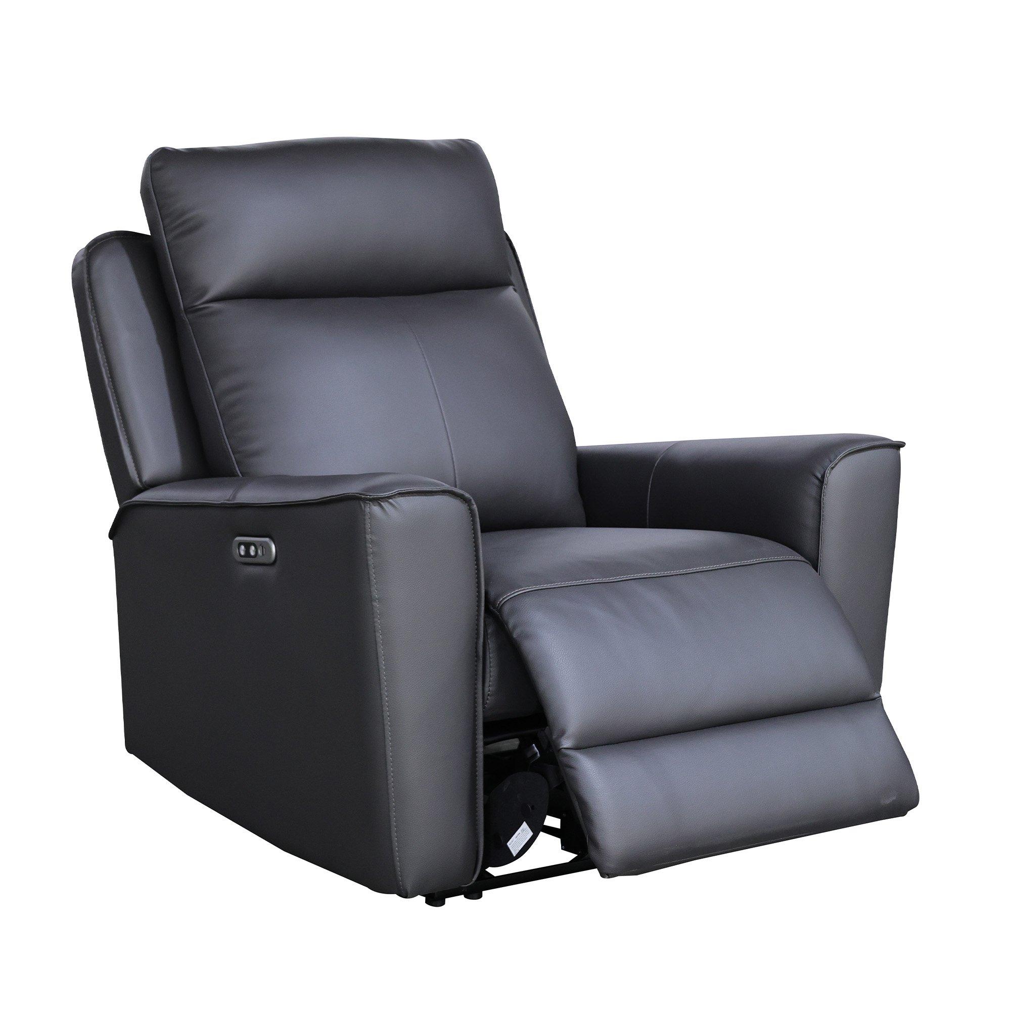 Charcoal - Aspire - Elmhurst Power Recliner Armchair (1 Seater) - 4