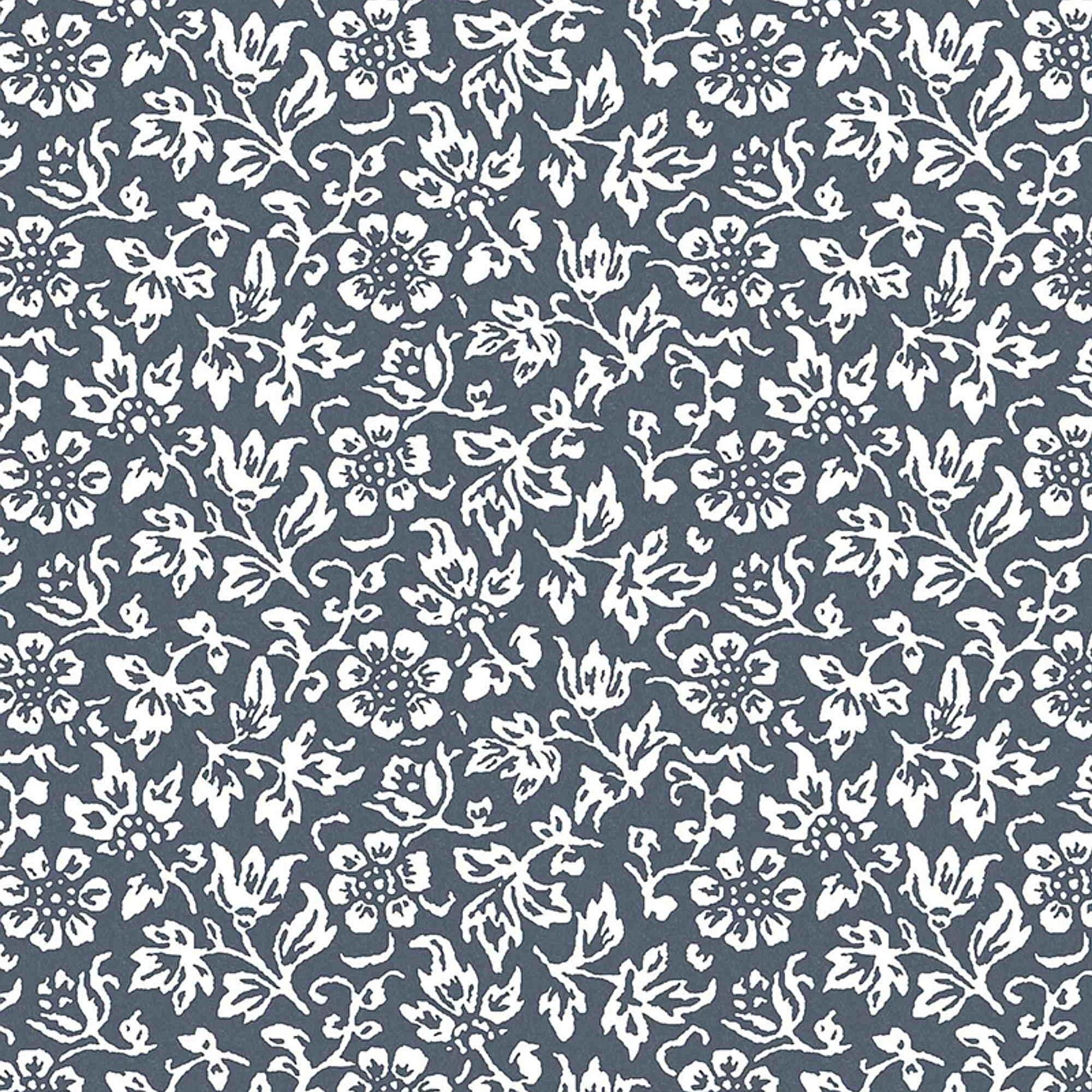 Denim Blue - Laura Ashley - Sweet Alyssum Wallpaper - 4