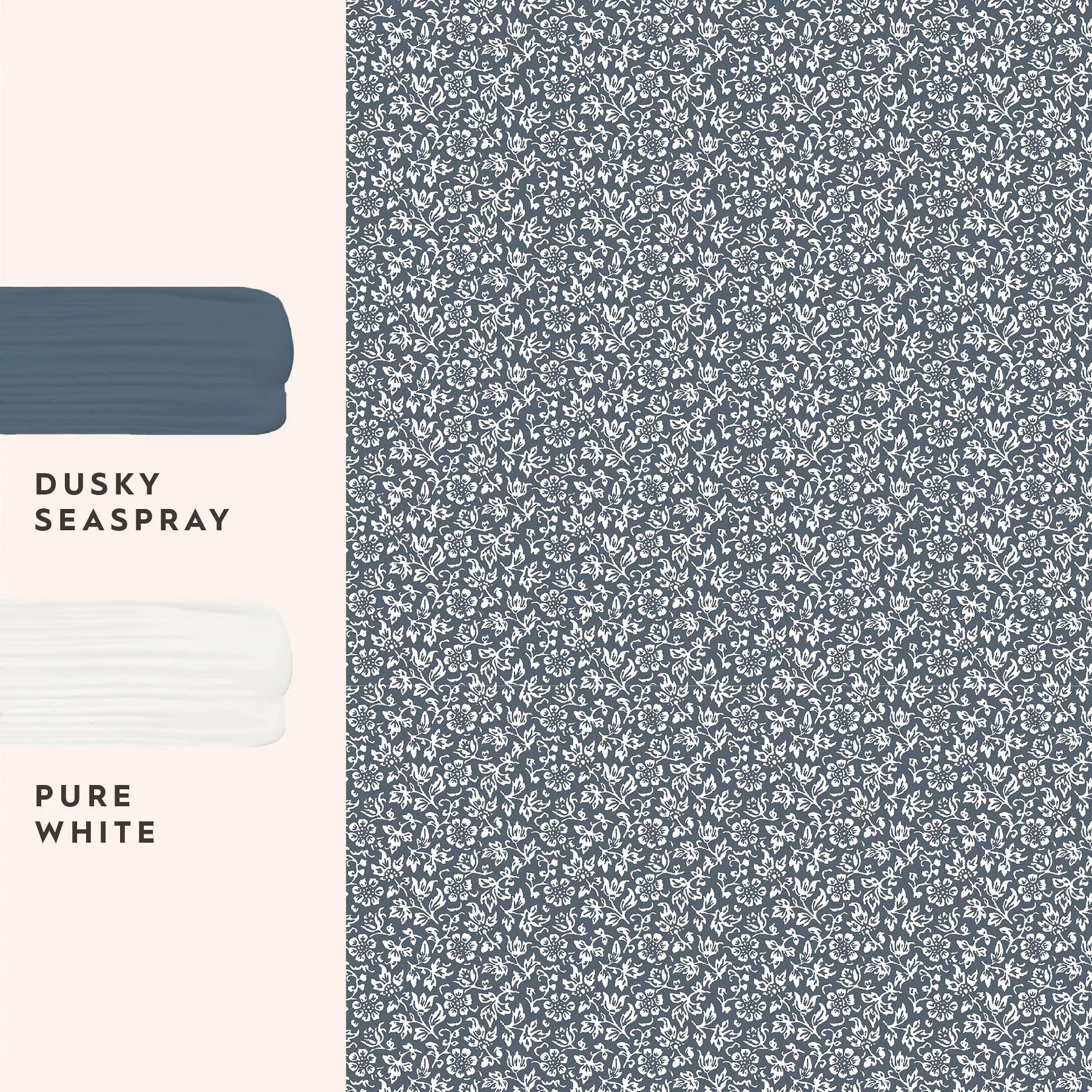 Denim Blue - Laura Ashley - Sweet Alyssum Wallpaper - 6