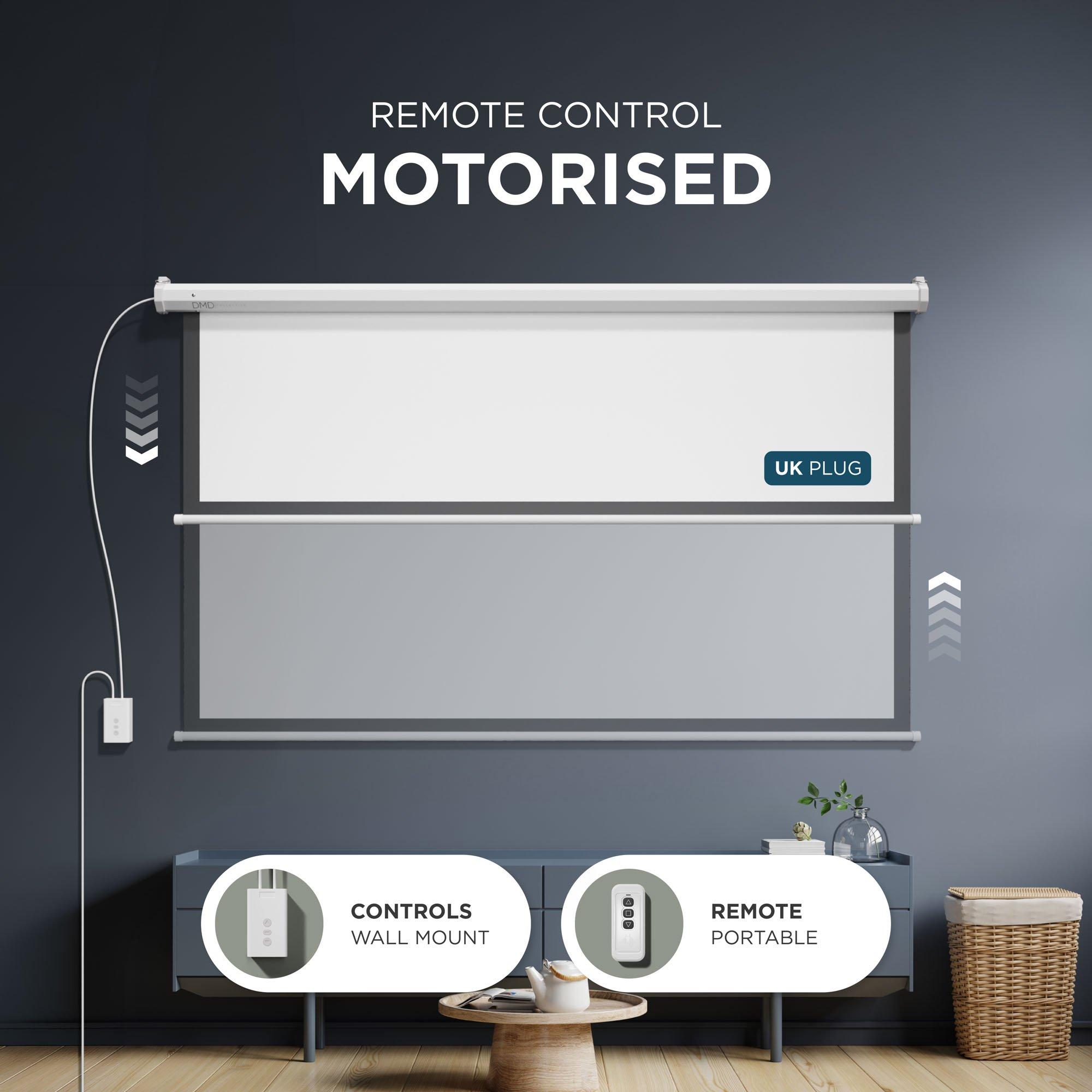 White - DMD Collective - 72 Electric Motorized Screen 16:9 Aspect Ratio - 3