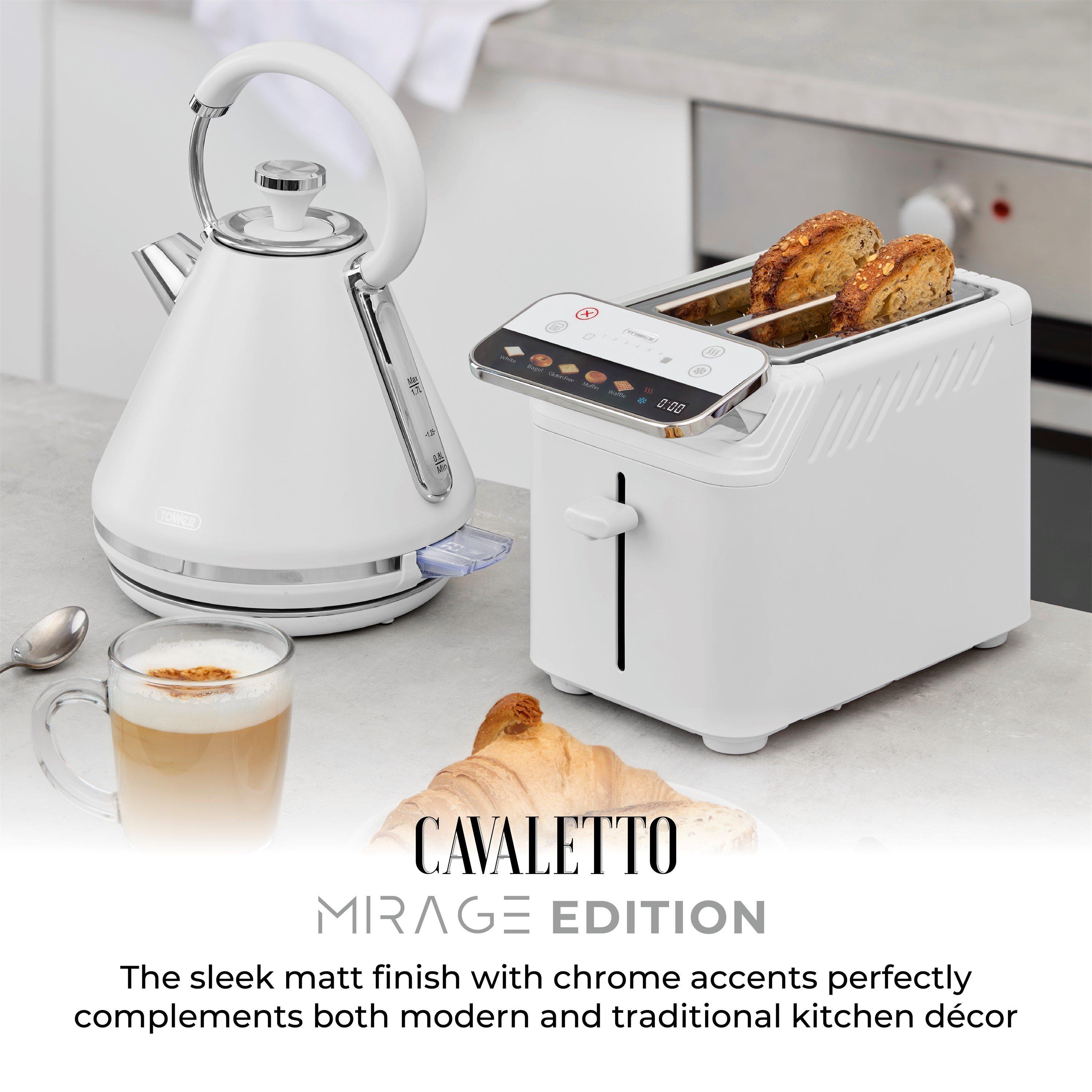 White - Tower - Mirage 1.7L Variable kettle White with Chrome trim - 5