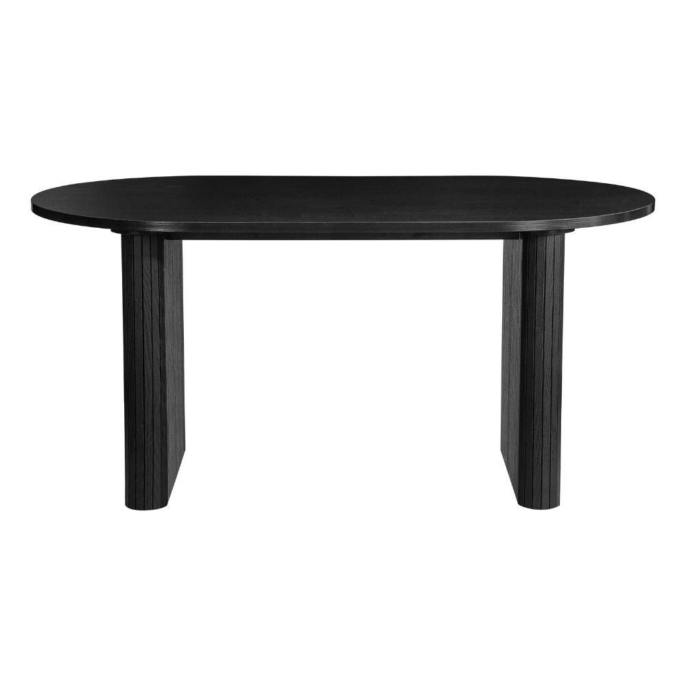 Black - Birlea - Axel Oval Fluted Dining Table With 4 Chairs - 9