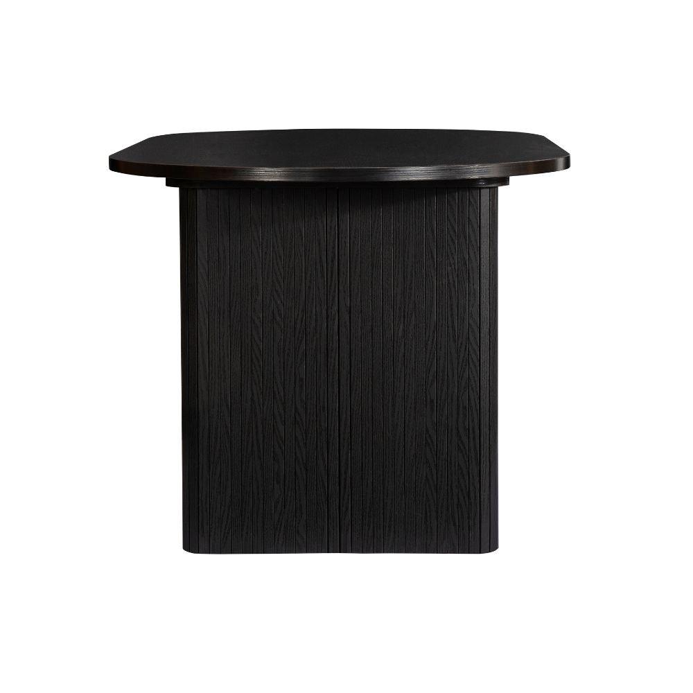 Black - Birlea - Axel Oval Fluted Dining Table With 4 Chairs - 10