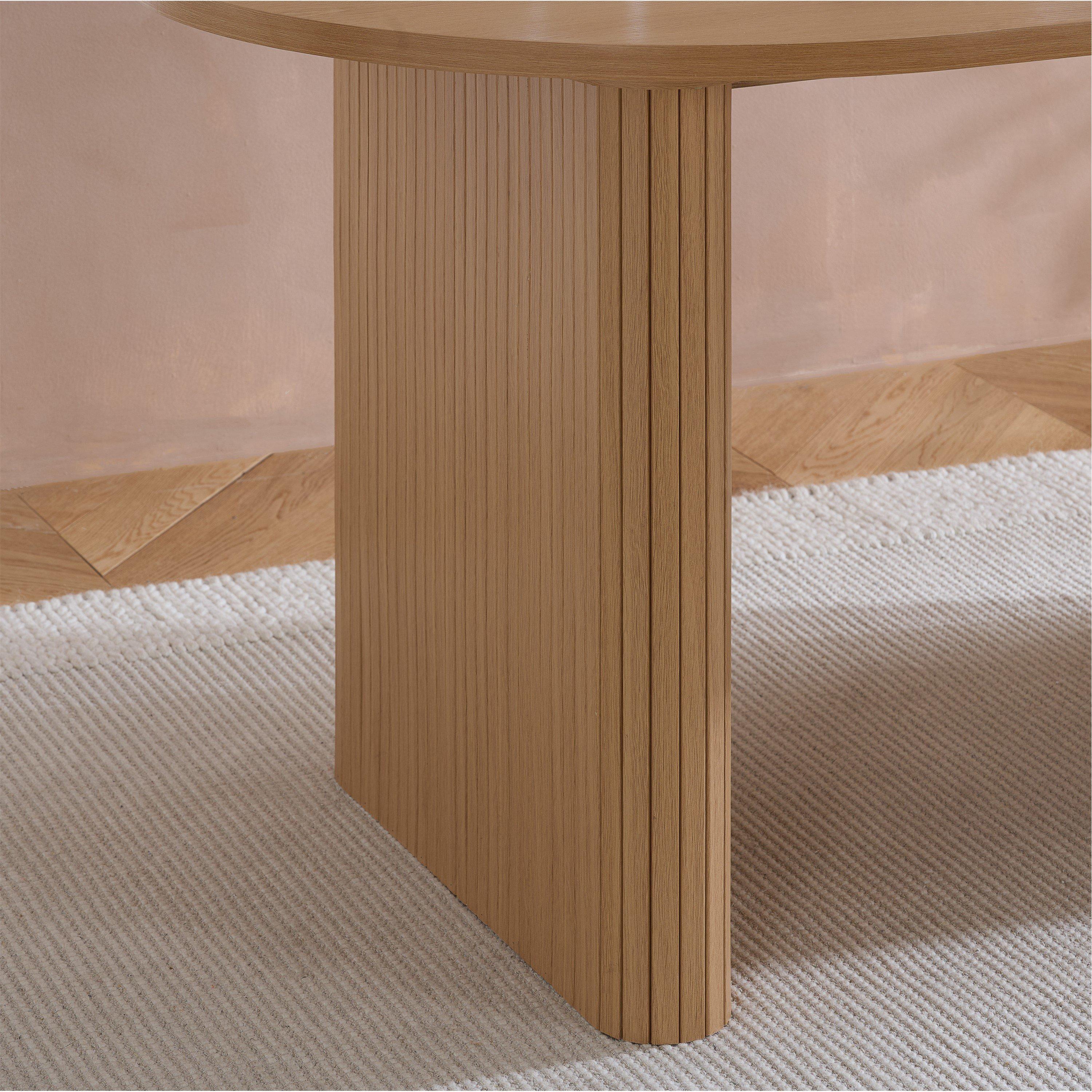 Nude - Birlea - Axel Oval Fluted Dining Table With 4 Chairs - 4