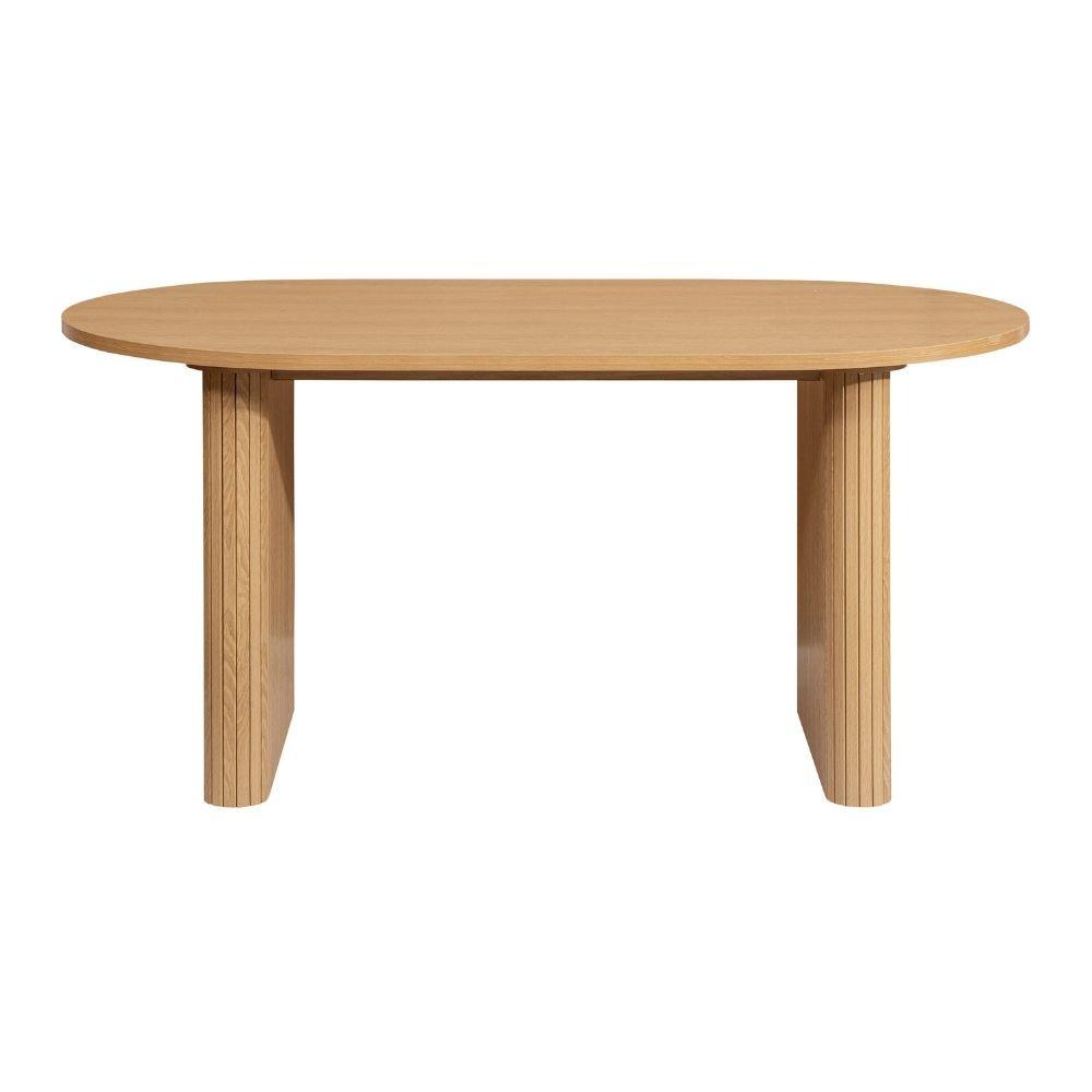 Nude - Birlea - Axel Oval Fluted Dining Table With 4 Chairs - 8