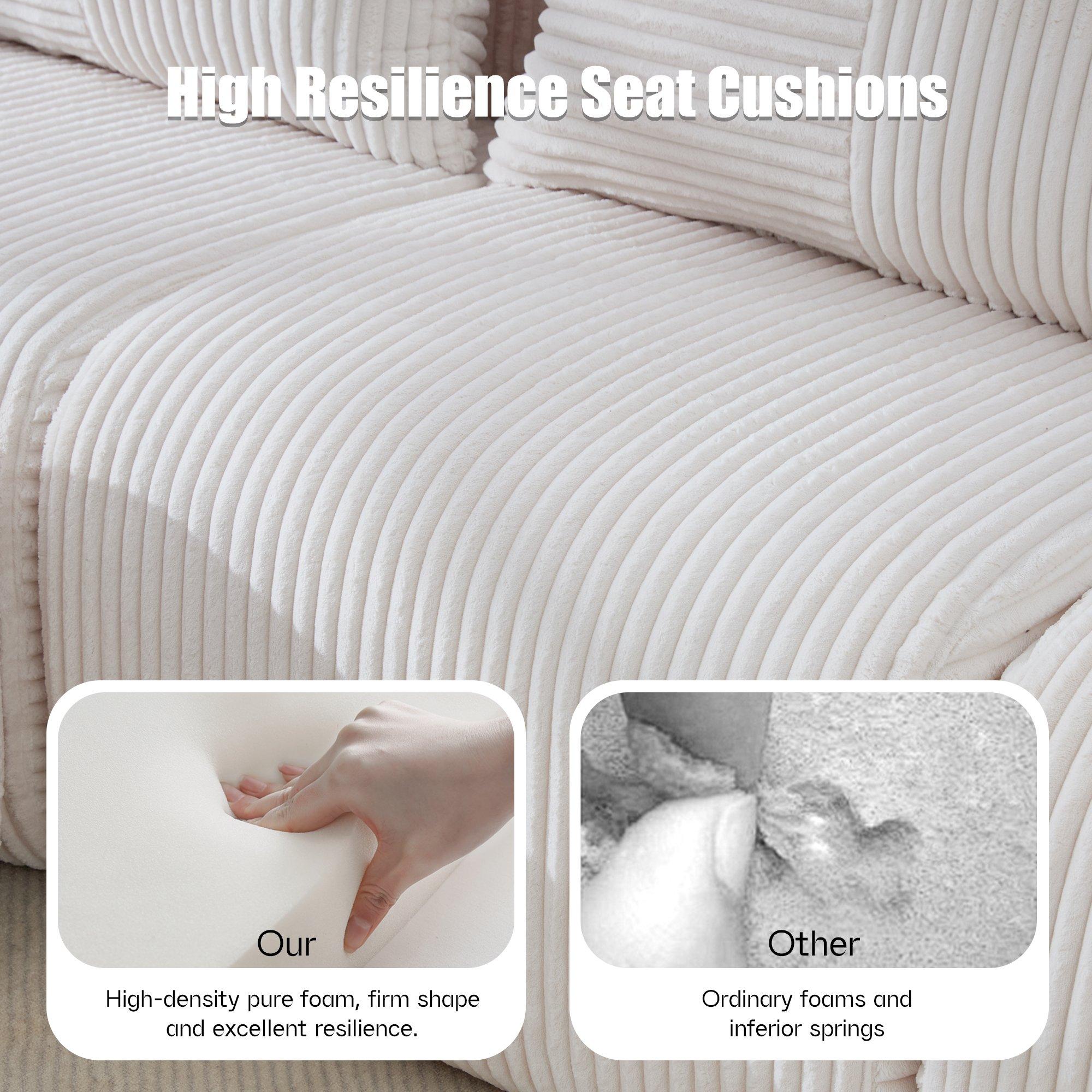 Beige - Urban Meuble - Modular Corduroy Sofa - 9