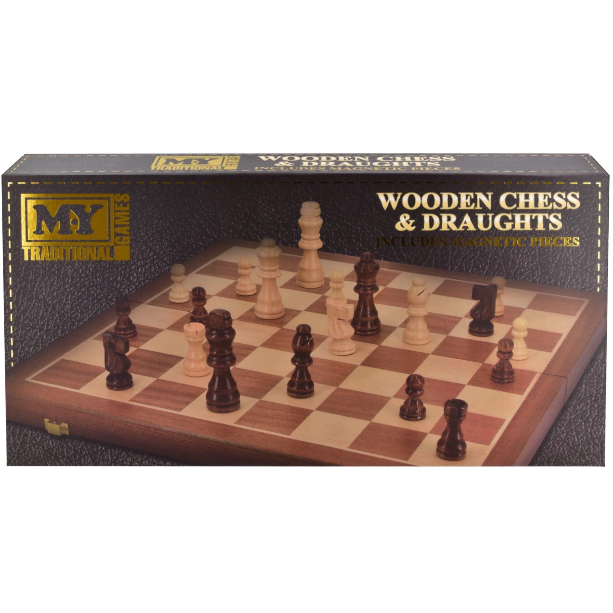 Brown & Black - Planet Direct - M.Y Premium 15 Inch Wooden Magnetic Chess Set - 8