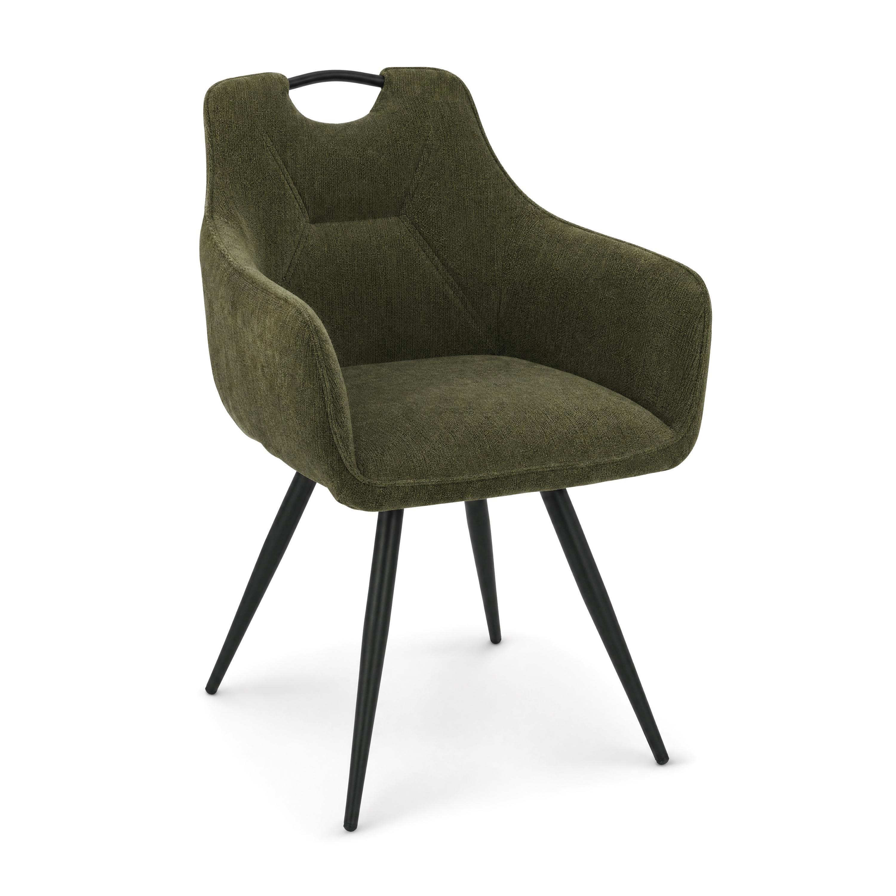 Green - Shankar - Set of 2 Halston Green Upholstered Dining Chairs - 2