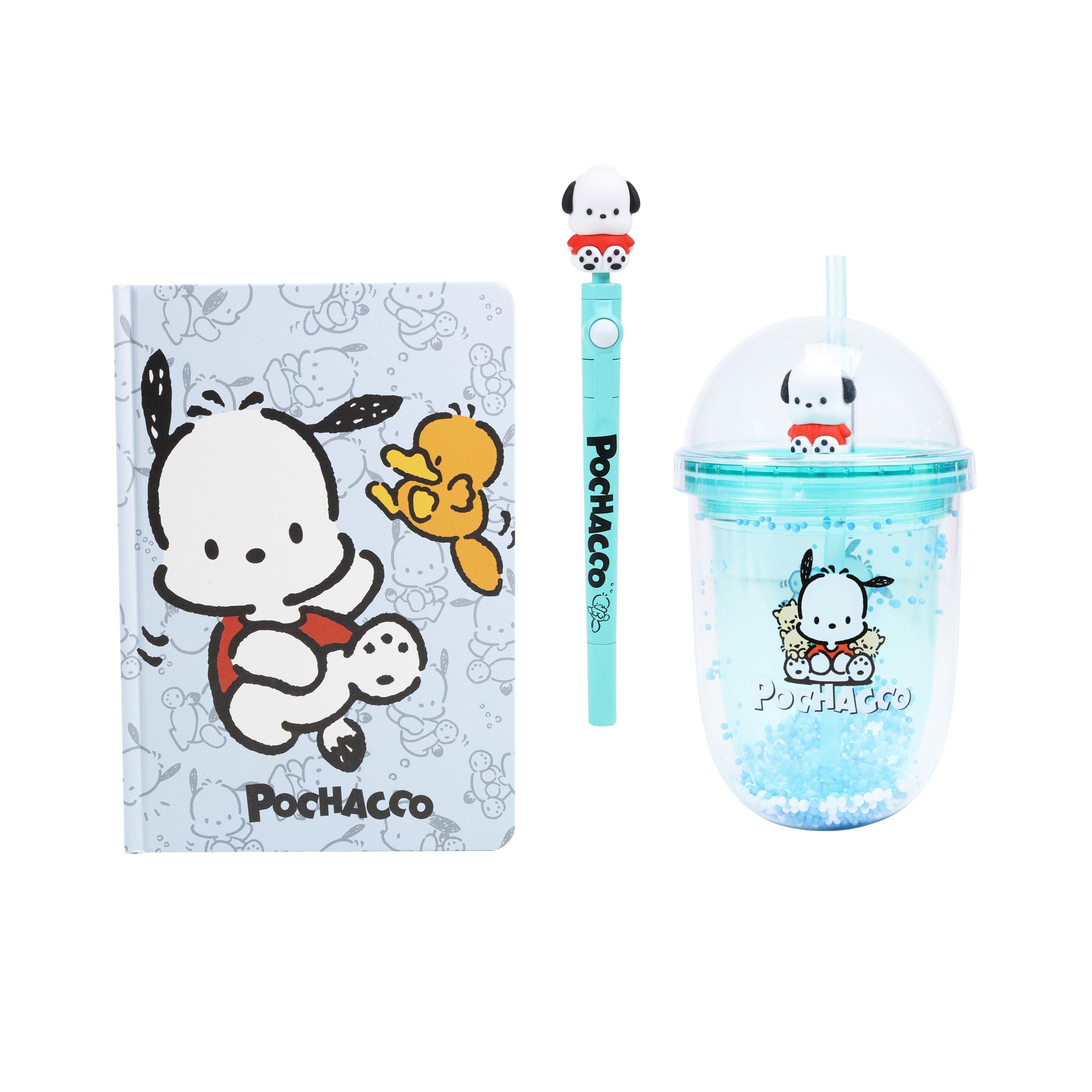 Hello Kitty  Kids Pochacco Notebook Fidget Pen And Boba Cup - Blue