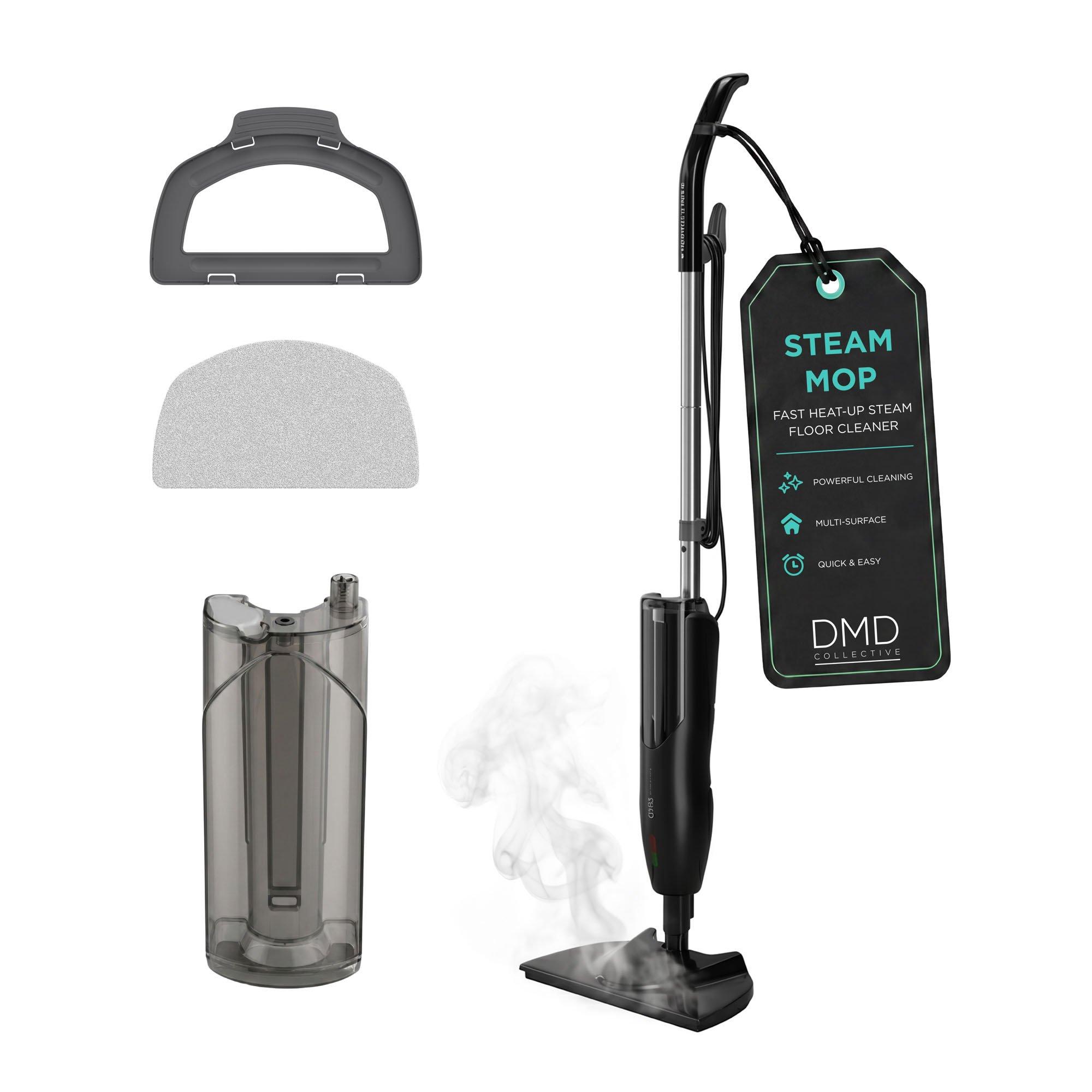 Black - DMD Collective - Steam Mop Floor Cleaner -Adjustable Steam Control - 1