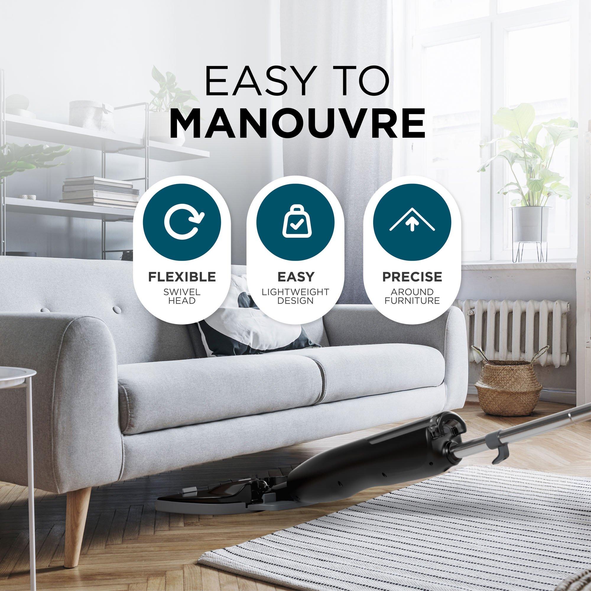 Black - DMD Collective - Steam Mop Floor Cleaner -Adjustable Steam Control - 6