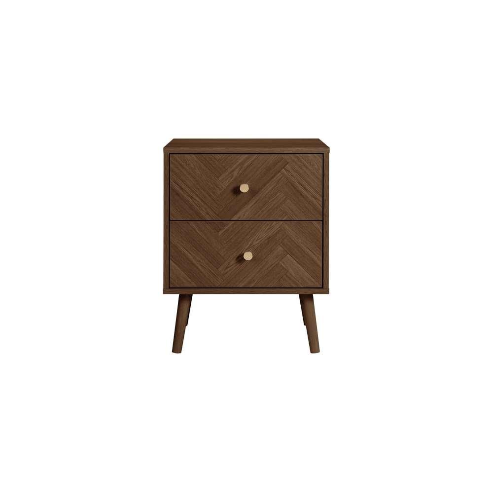 Brown - Birlea - Herringford 2 Drawer Bedside - 7