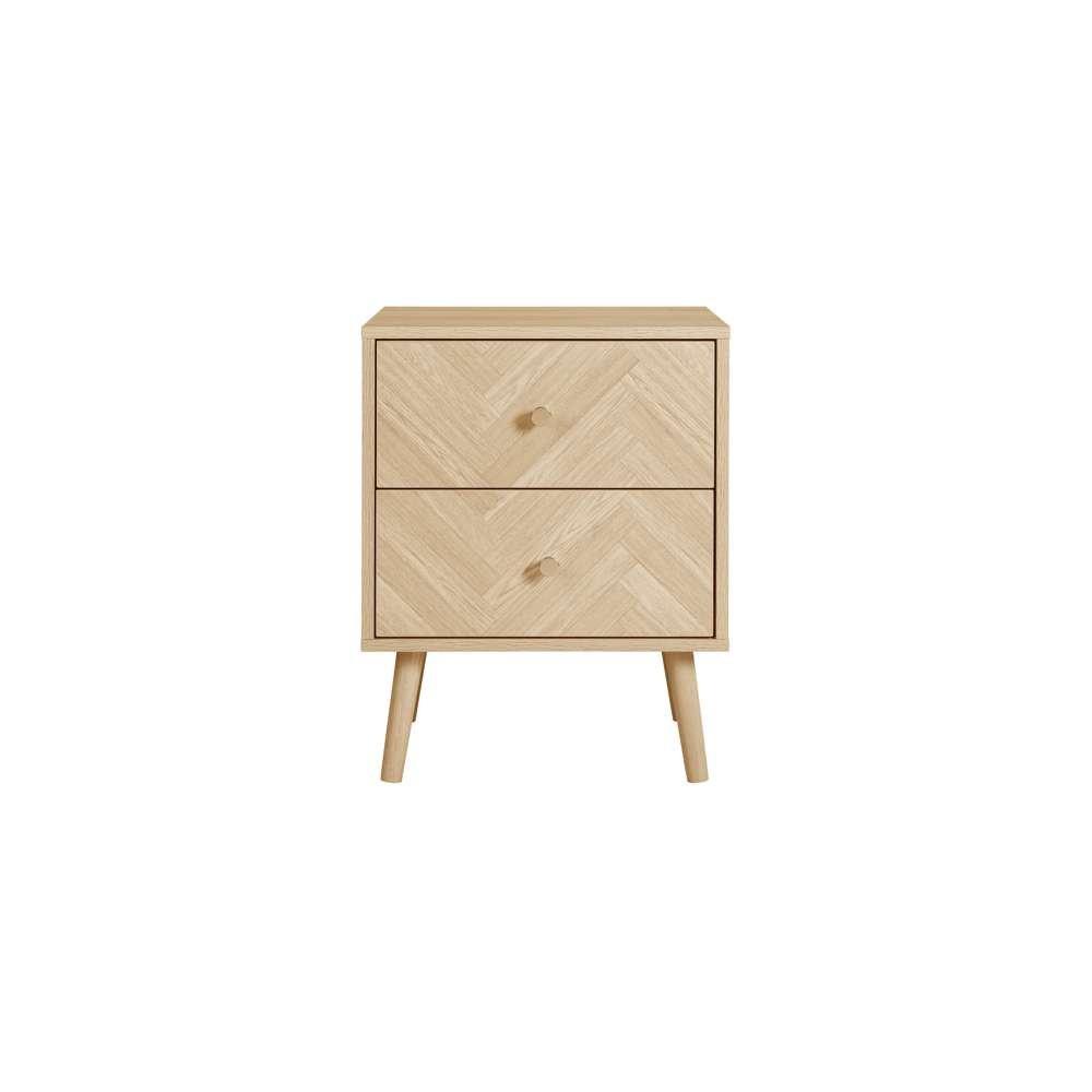 Nude - Birlea - Herringford 2 Drawer Bedside - 7