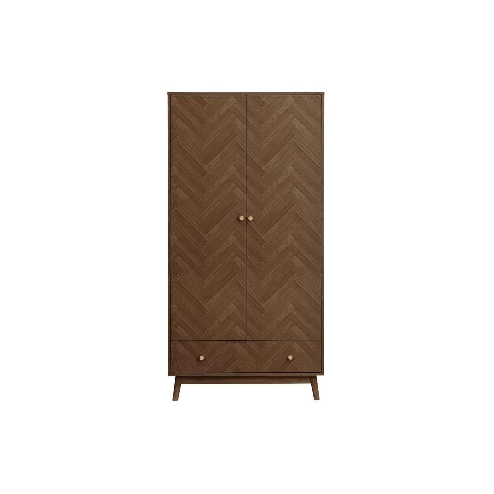 Brown - Birlea - Herringford 2 Door 1 Drawer Wardrobe - 6