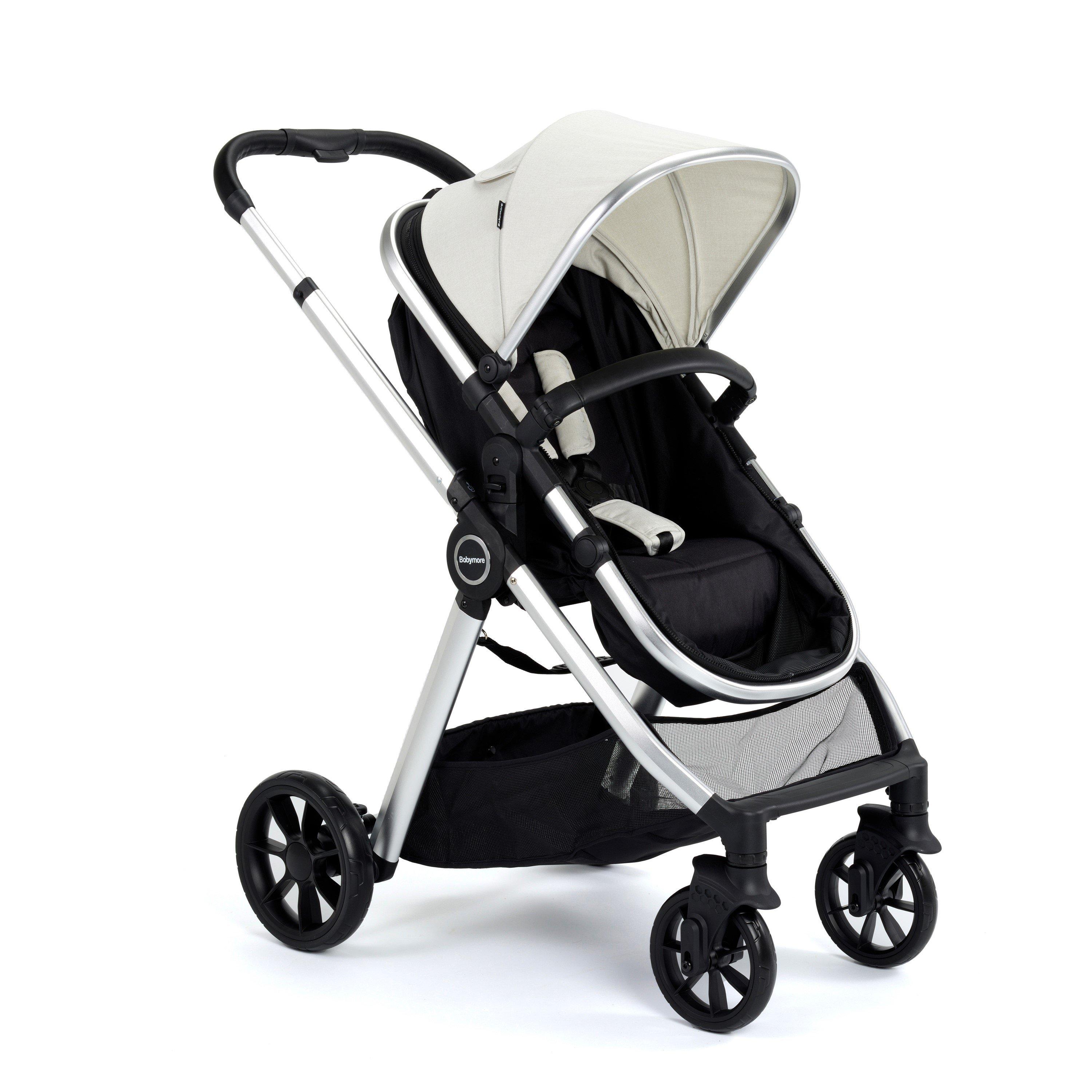 Silver - Babymore - Mimi Pram Pushchair - Silver - 6